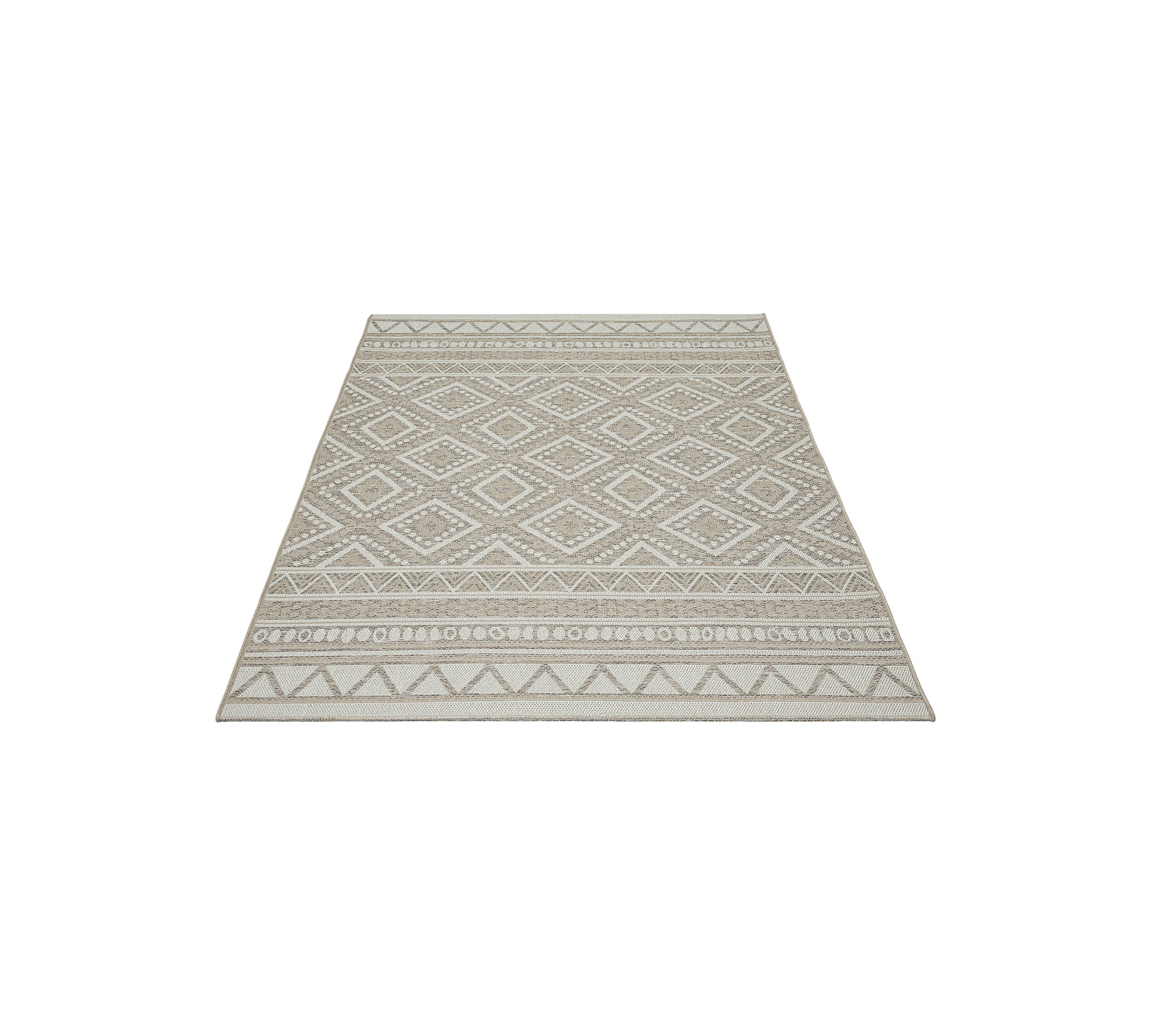 Alfombra rectangular para interior y exterior, color beige, varios tamaños, ideal para terraza - FLOORNOVO