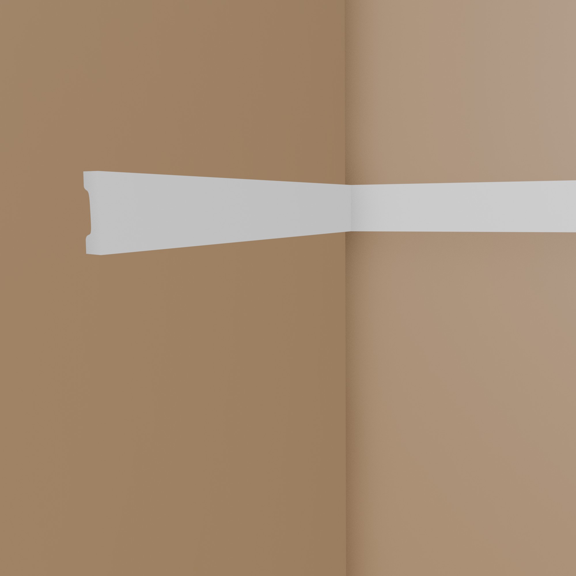 Moldura decorativa NMC WD2 WALLSTYL, moldura de pared de 15 x 70 x 2000 mm, poliestireno blanco