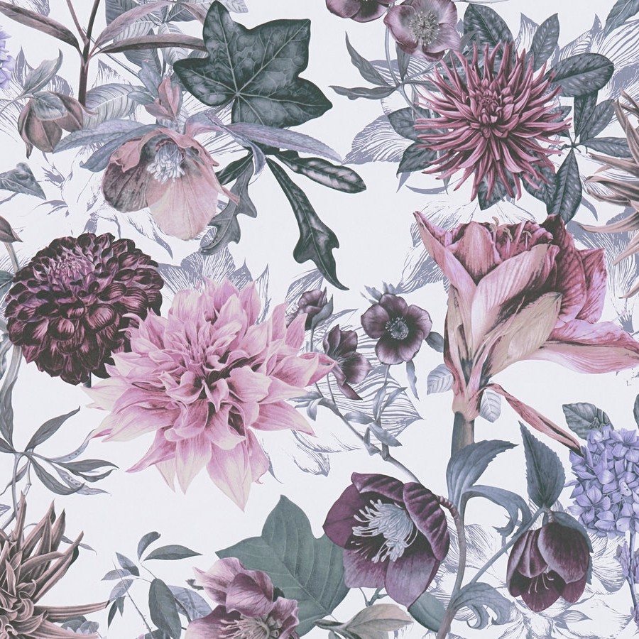 A.S. Creation Dream Flowery 381752 Papel pintado no tejido Diseño floral 0,53 x 10,05 m Blanco Rosa