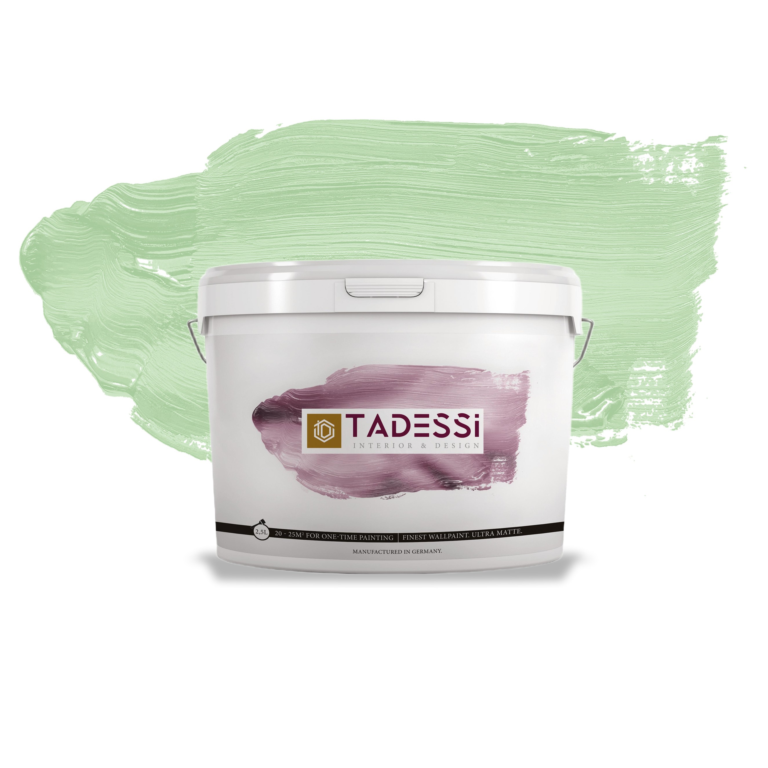 TADESSI Color Vista - Pintura de pared verde pastel - Verde lima salvia - Pintura mate de alta calidad para interiores