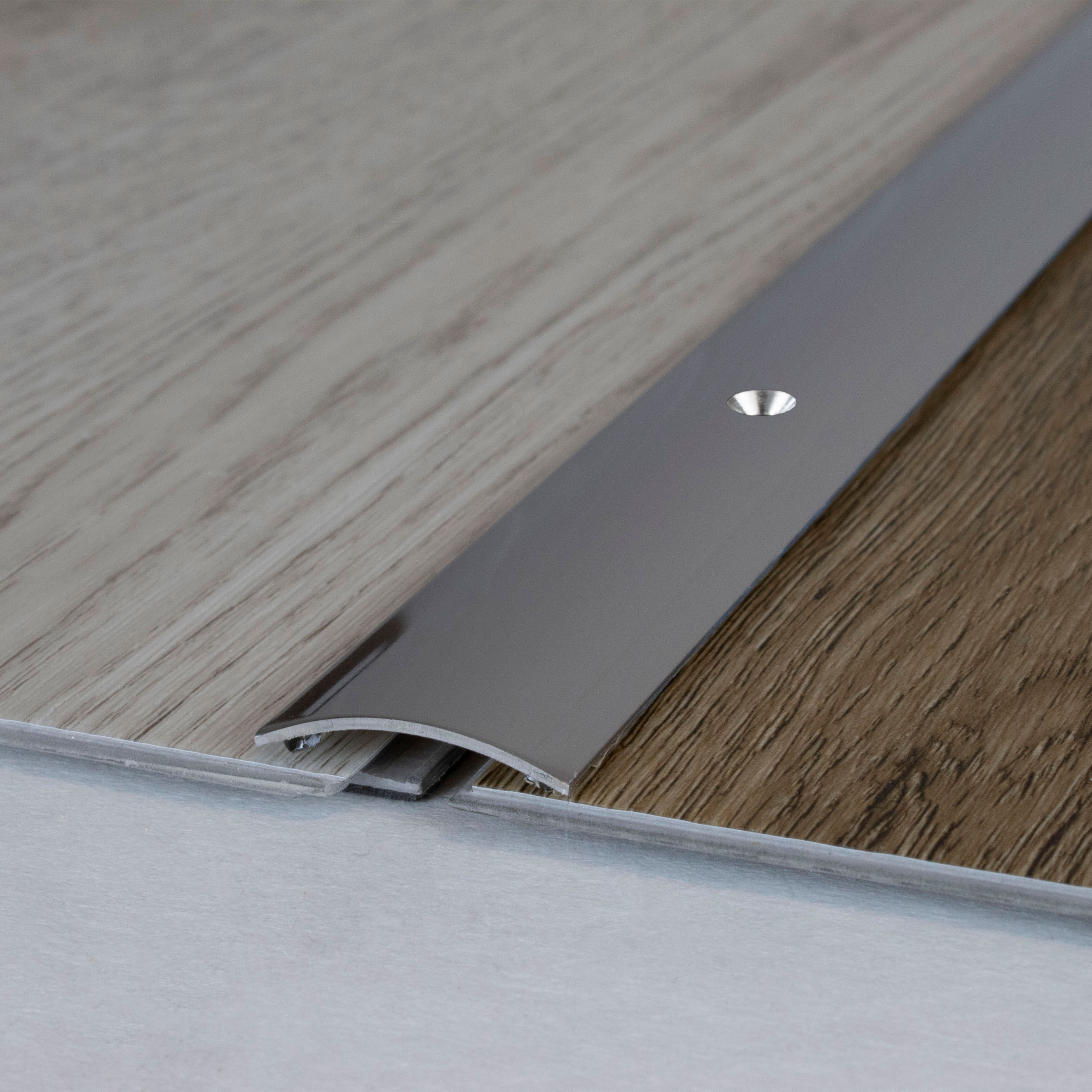 Perfil de transición PROVISTON Rotterdam, 28 mm de ancho, tira de transición de acero inoxidable