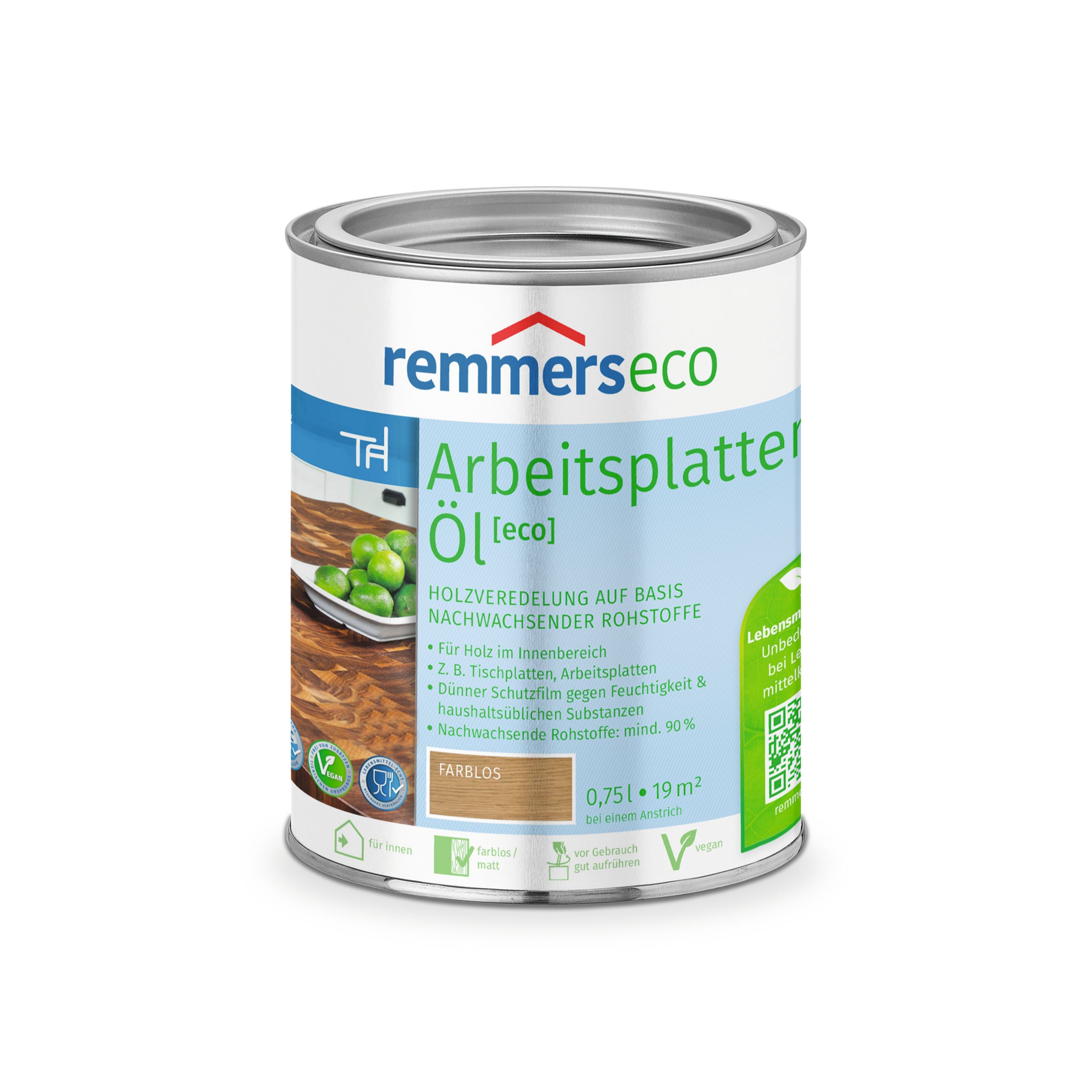 Aceite para encimeras Remmers [eco] Acabado de madera Materias primas renovables Envío gratuito