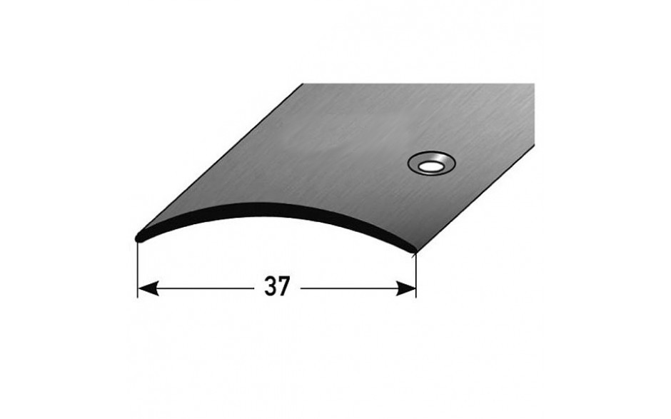 Perfil de transición PROVISTON Kampen Altura 4,5 mm Ancho 37 mm Tira de transición Acero inoxidable