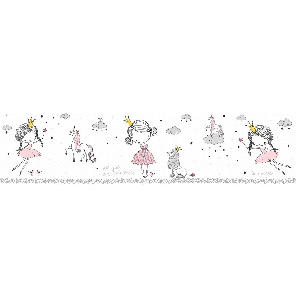 A.S. Creation Only Borders 11 403755 Cenefa de papel Habitación infantil 5,00 x 0,155 m Rosa