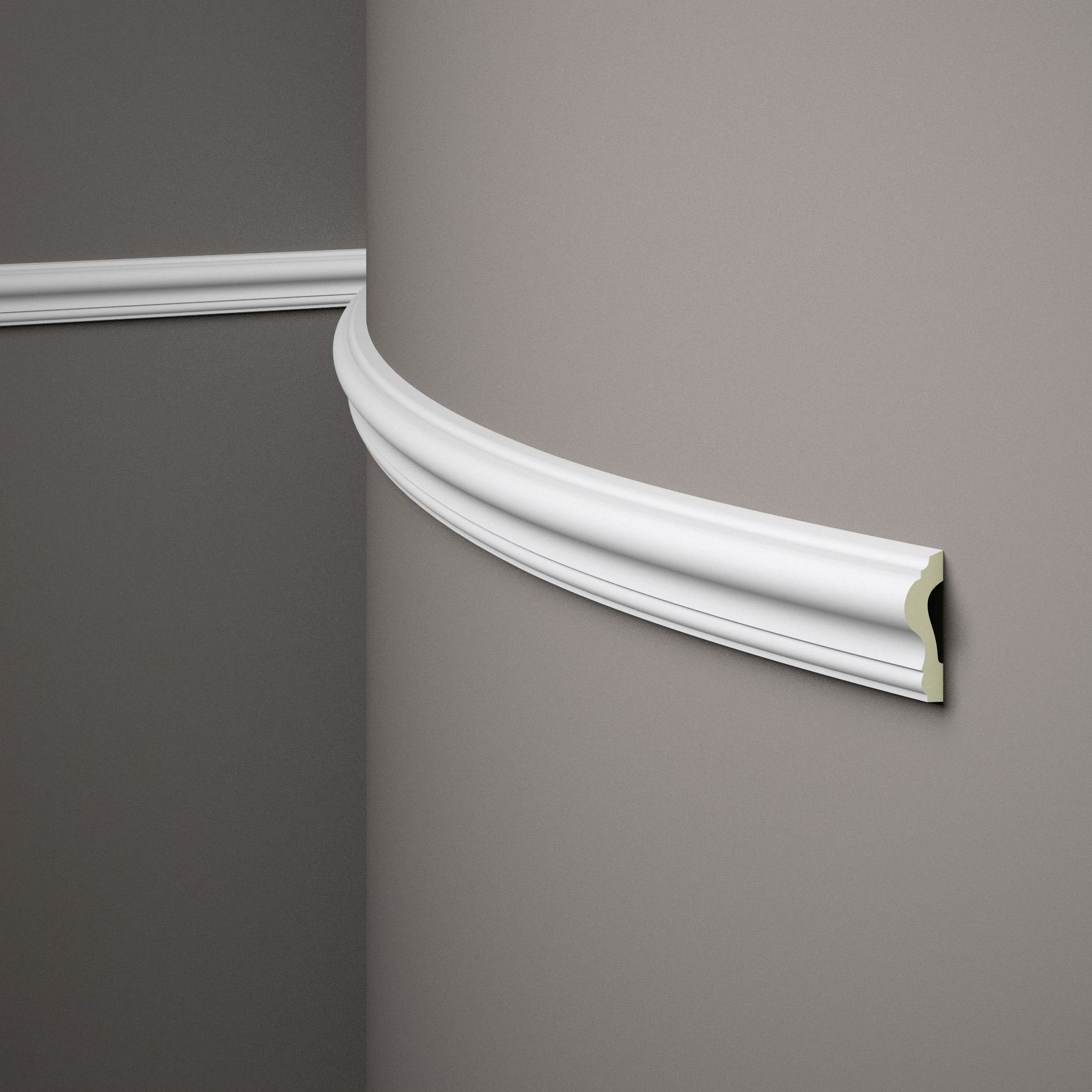 Perfil flexible para pared Mardom MDD346F Profoam 25 x 61 x 2000 mm, blanco, decorativo y flexible