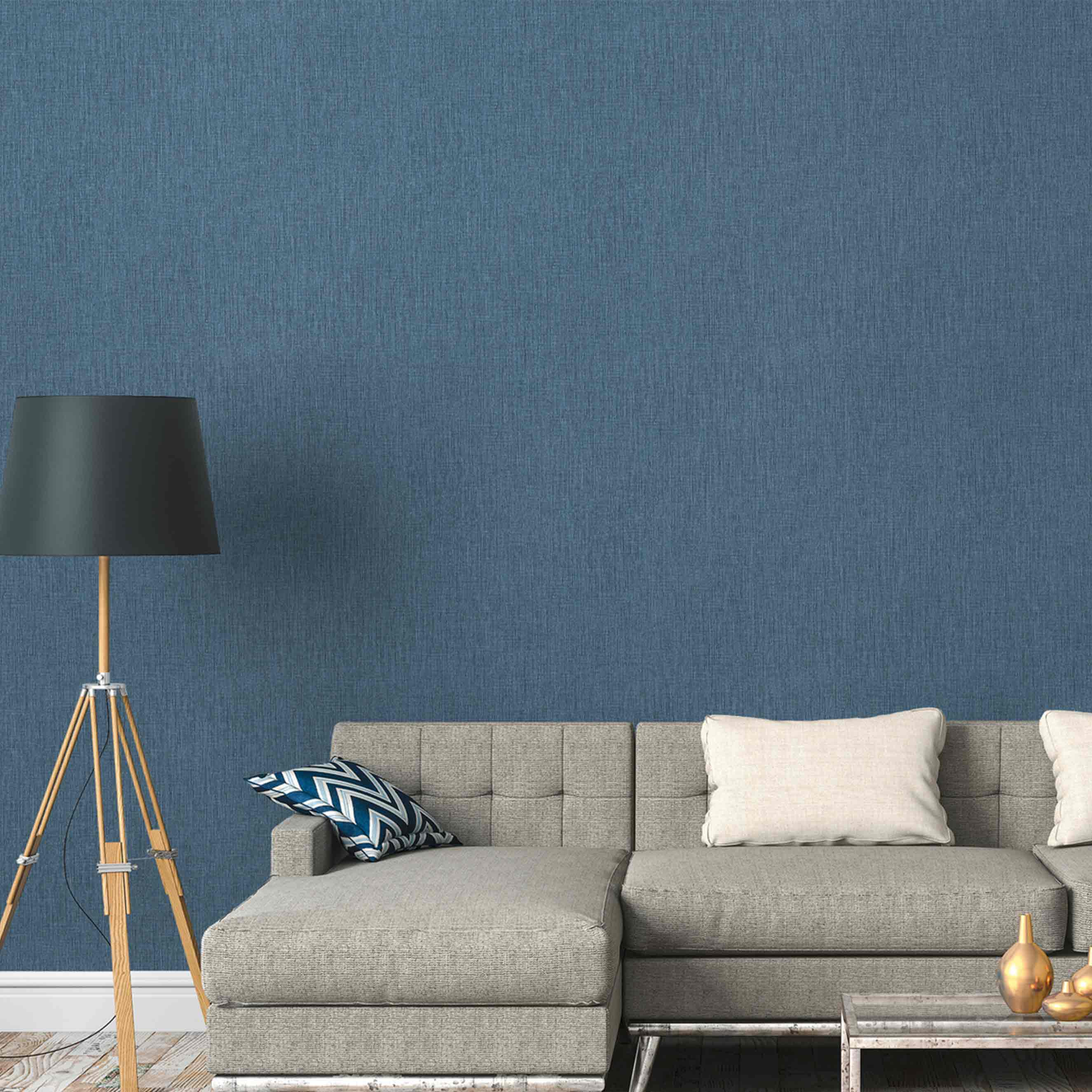 Diseñador Daniel Hechter 6 N.° 10096 Papel pintado no tejido, color liso 0,53 m x 10,05 m Azul