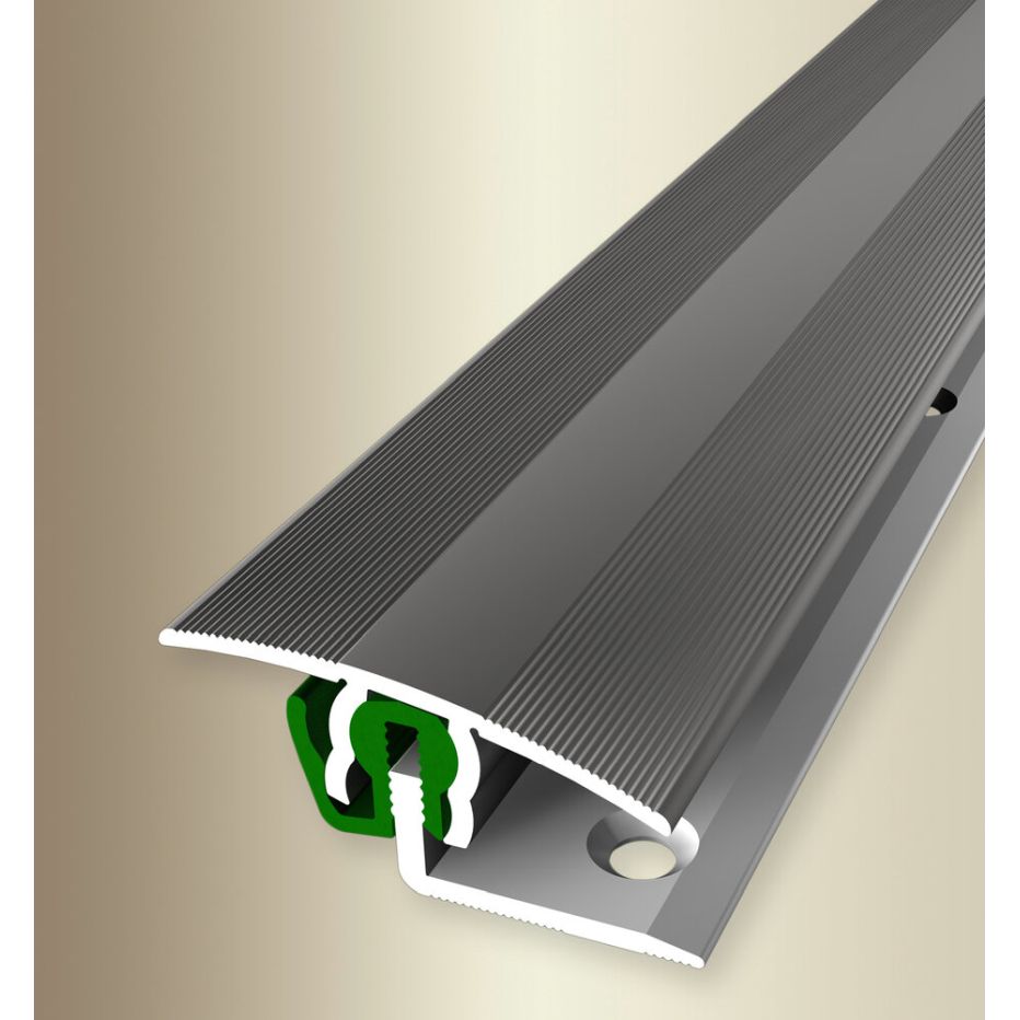 Perfil de transición PROVISTON B 38 mm, altura de borde 7-18 mm, tira de transición, aluminio anodizado