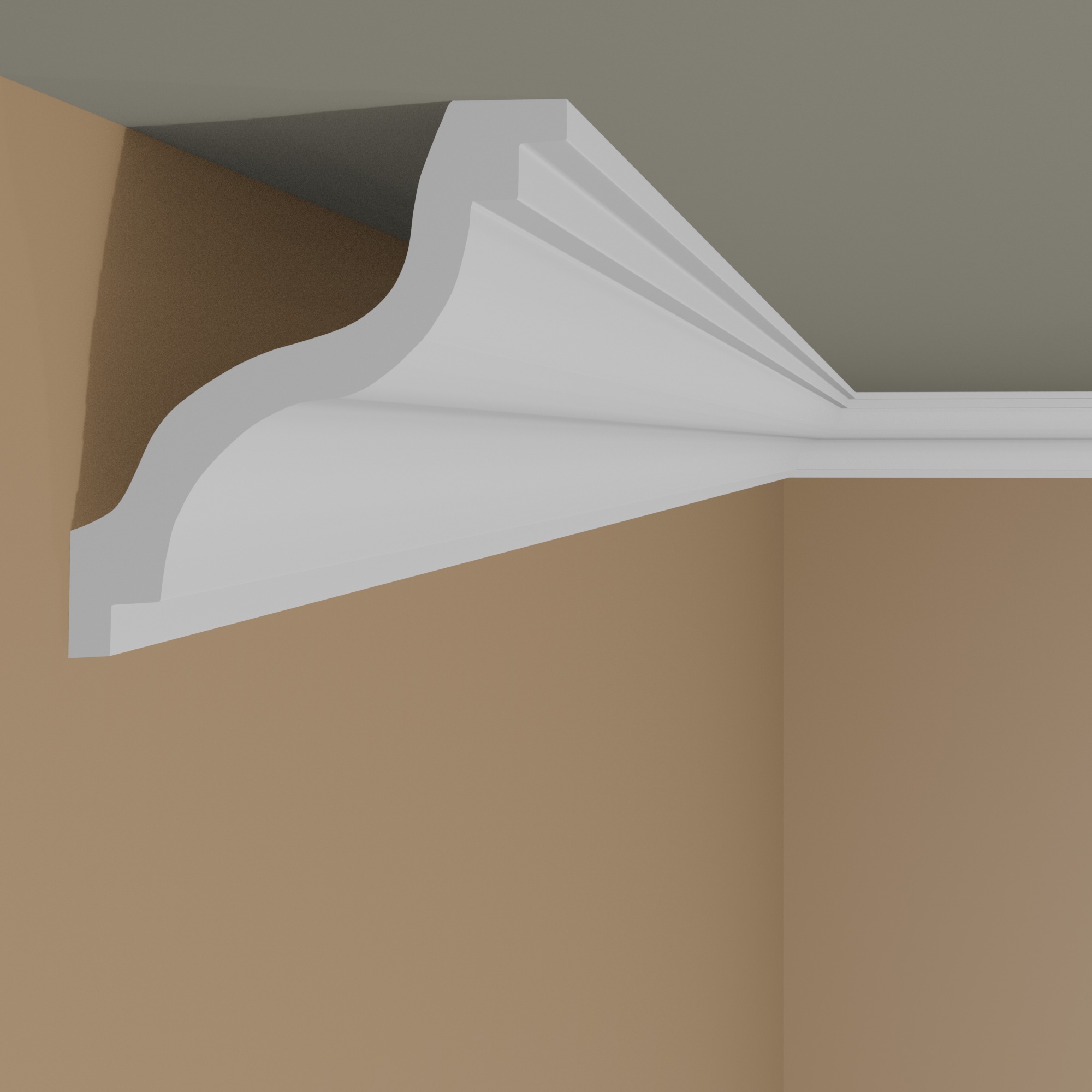 Moldura de techo NMC SL NOMASTYL 100 x 100 x 2000 mm Cornisa de poliestireno blanca