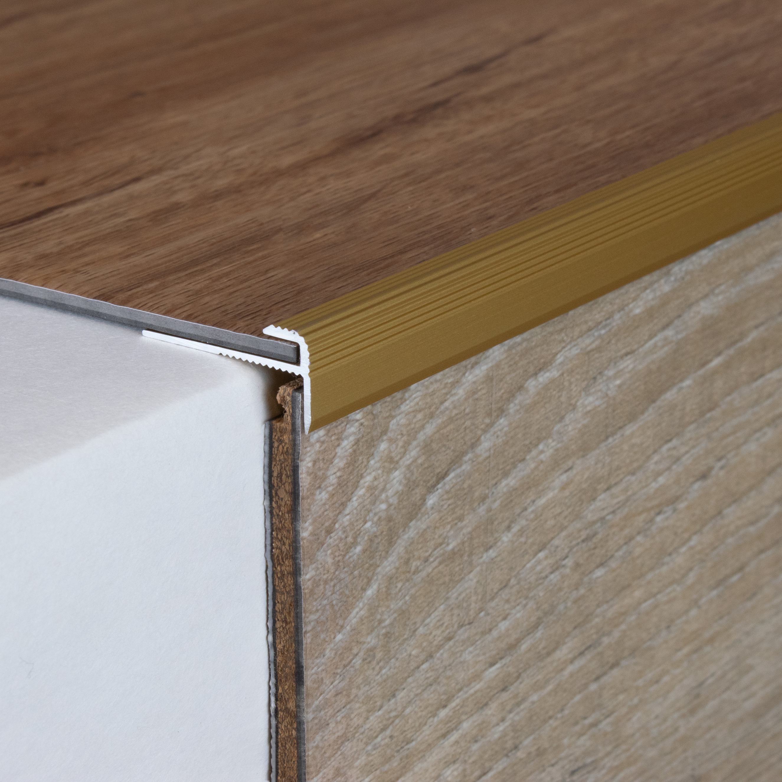 Perfil final, altura 10 mm, ancho 25 mm, altura del borde 3 mm, perfil de borde de aluminio PROVISTON