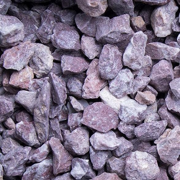 Grava de mármol Rouge Royal Splitt de 8 a 16 mm, piedra natural roja y blanca para jardín (GSH)