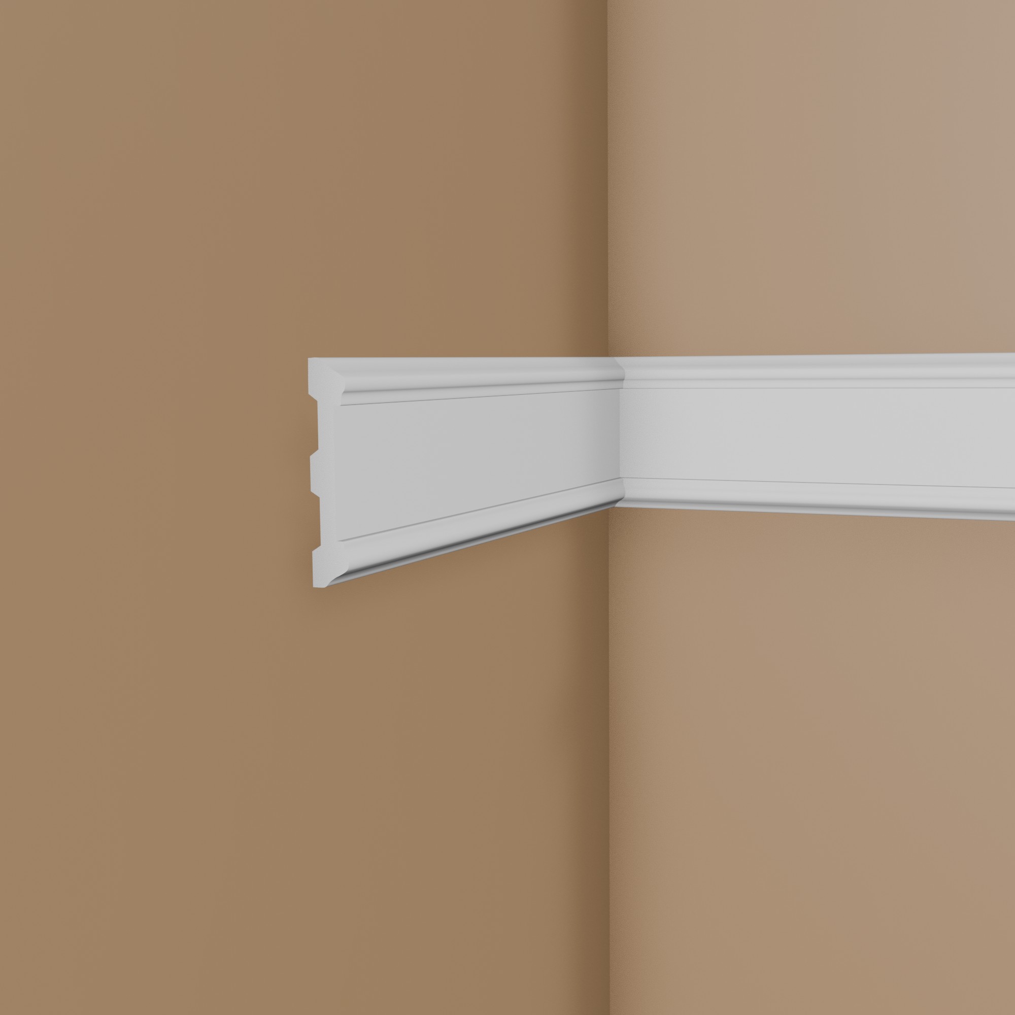 Moldura mural Mardom MDD410 Profoam 20 x 108 x 2000 mm Moldura decorativa blanca lisa