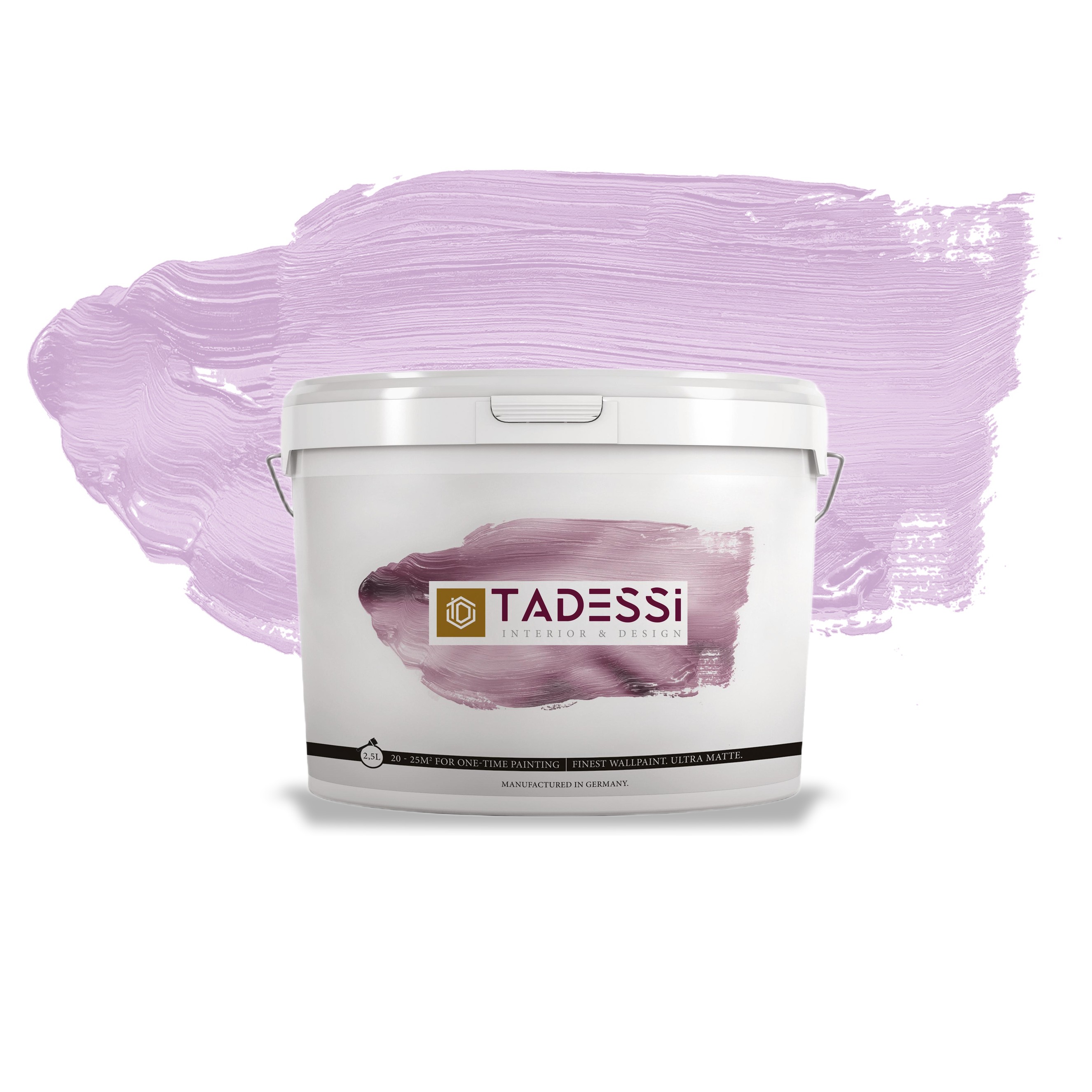 TADESSI Color Vista - Pintura de pared violeta pastel - Lila claro - Pintura mate de alta calidad para interiores