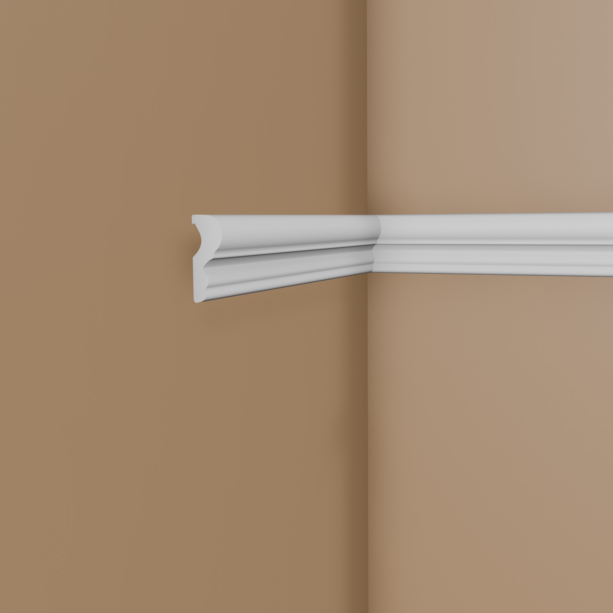 Moldura mural Mardom MD325 Polyforce 15 x 41 x 2000 mm Blanca para espejos y casetes de pared