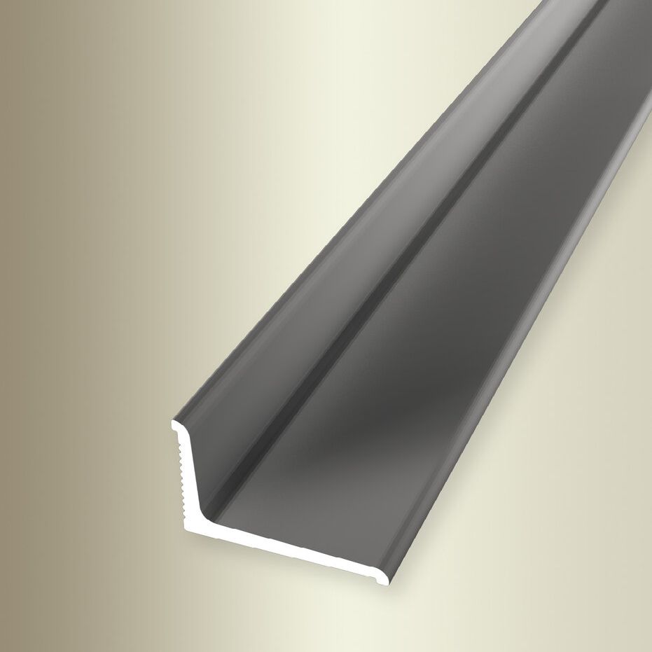 Perfiles de remate y canto Küberit, altura 12 mm, ancho 18 mm, longitud 2700 mm, aluminio anodizado