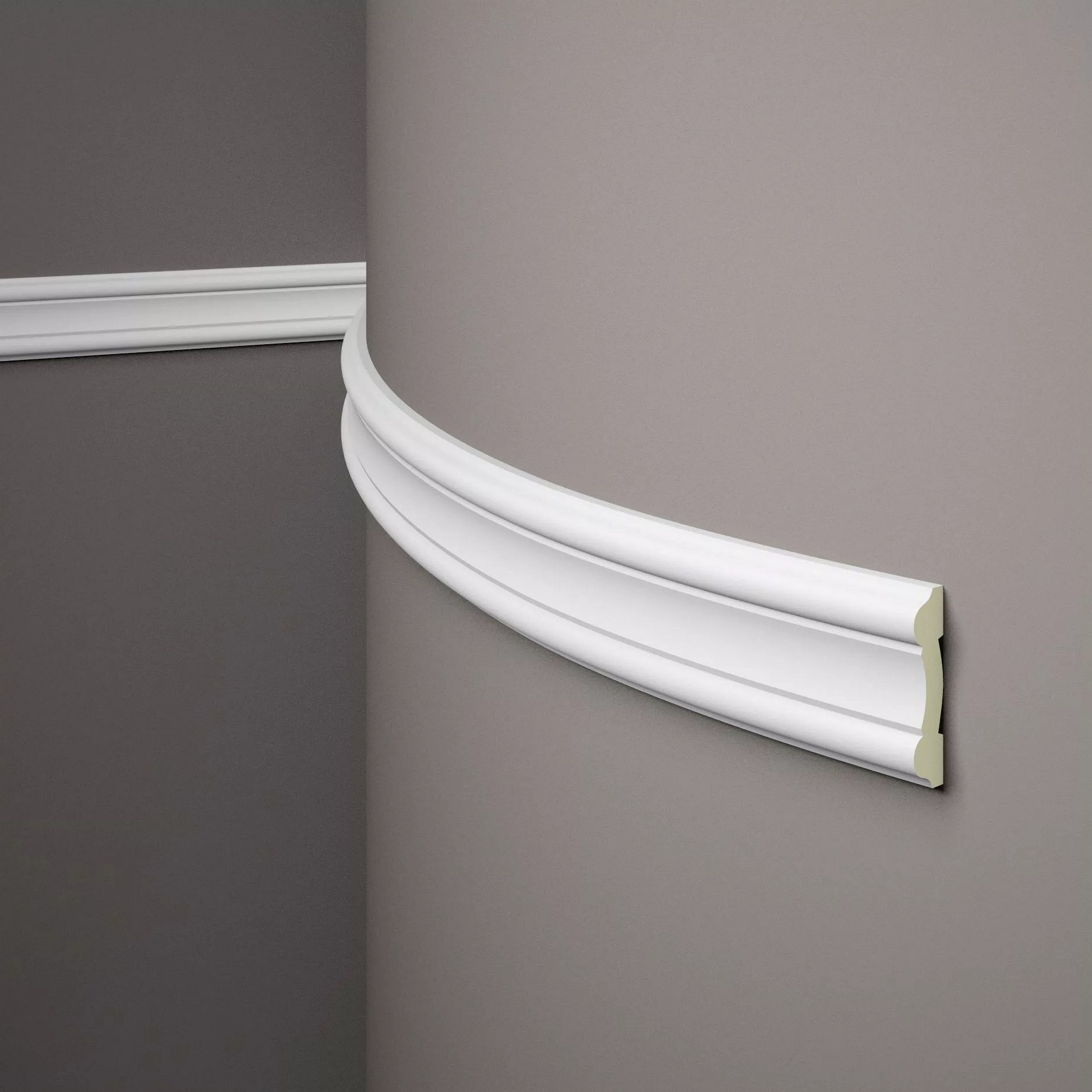 Perfil flexible para pared Mardom MDD339F Profoam 19 x 81 x 2000 mm, blanco, decorativo y flexible