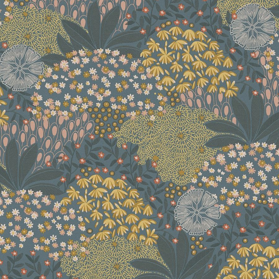 A.S. Creation Nara 387404 Papel pintado no tejido Diseño floral 10,05 x 0,53 m Colorido