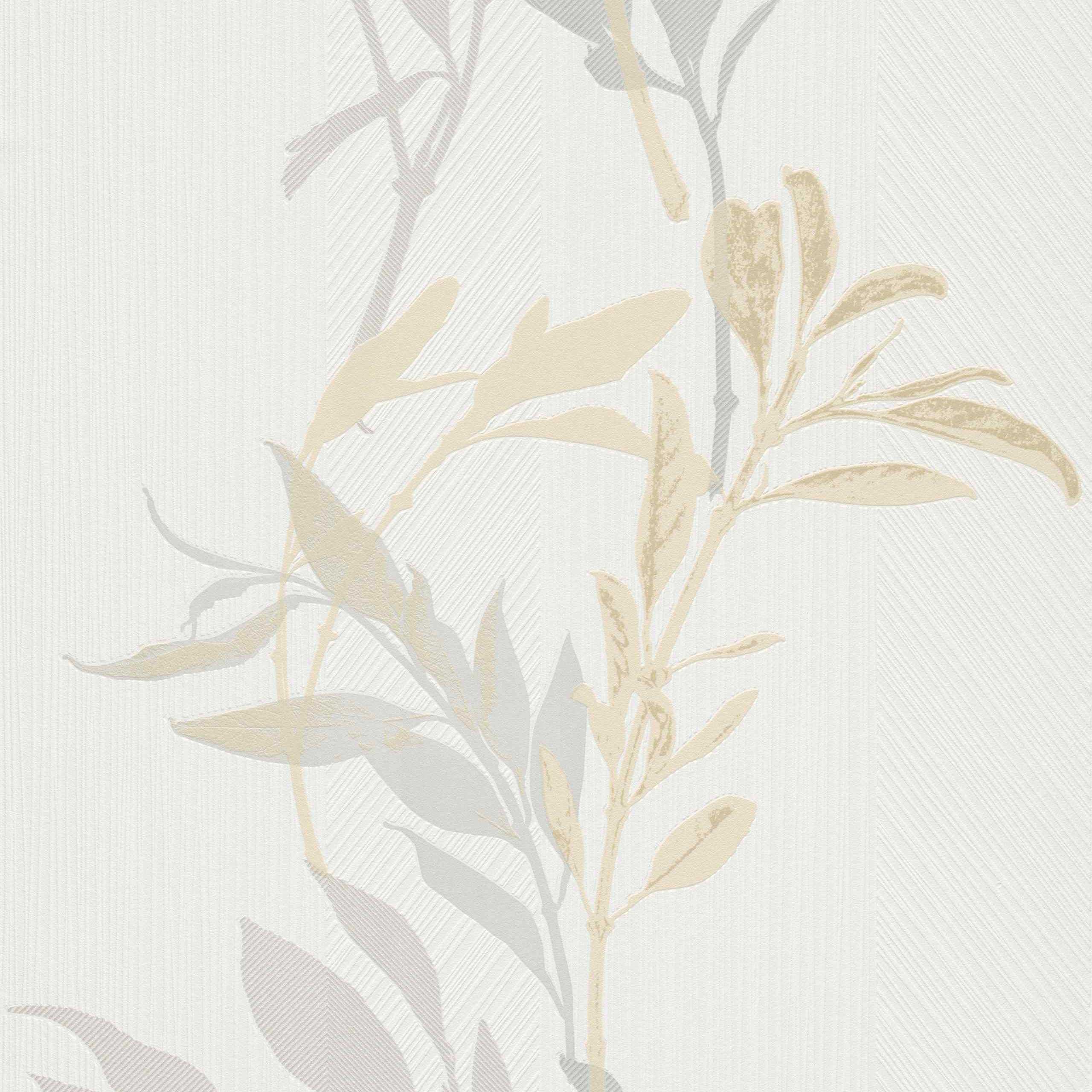 Papel pintado Erismann Alemania 1013831 Papel pintado no tejido Diseño floral 0,53 x 10,05 m Gris