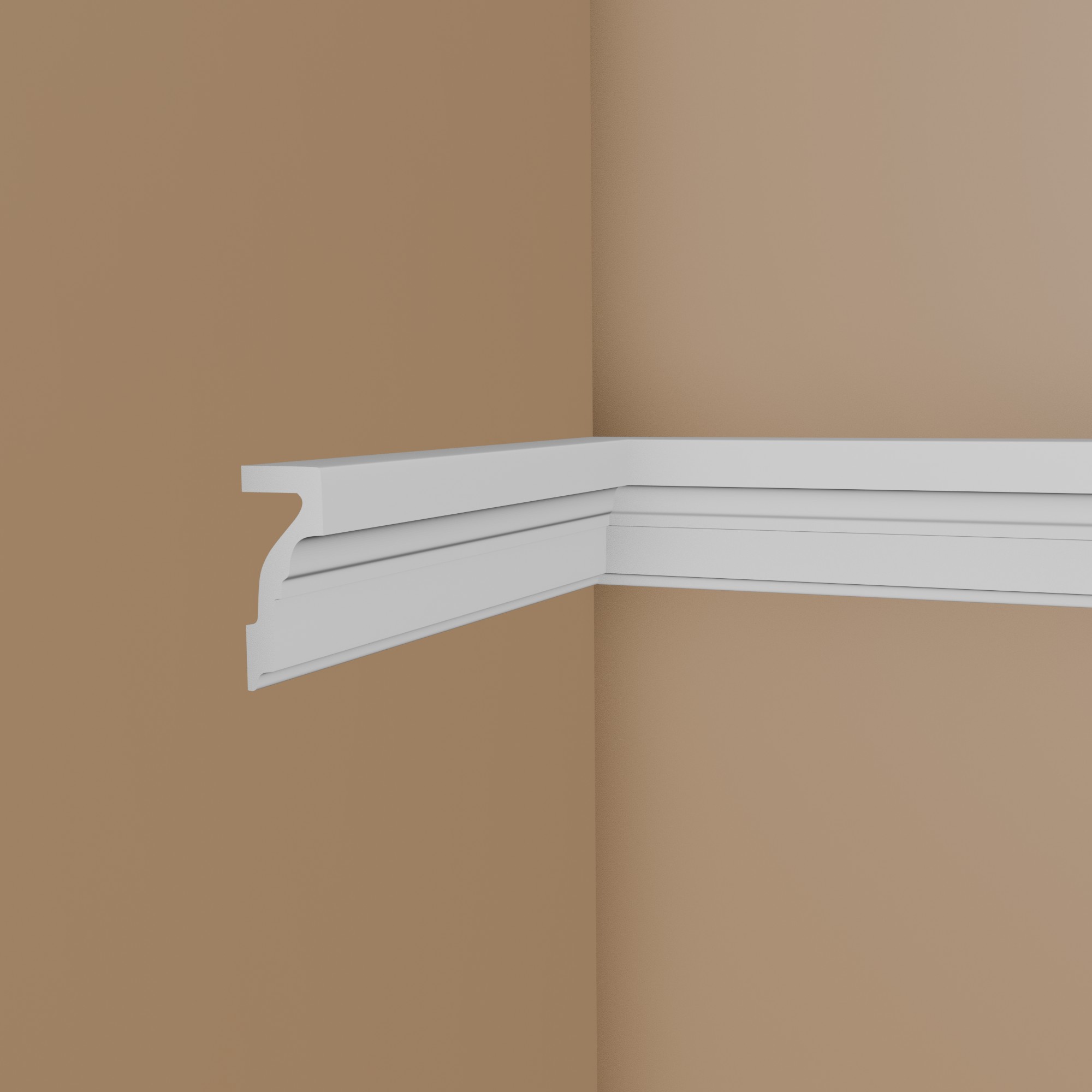 Moldura decorativa NMC Moldura de pared WL4 WALLSTYL 40 x 100 x 2000 mm Poliestireno blanco