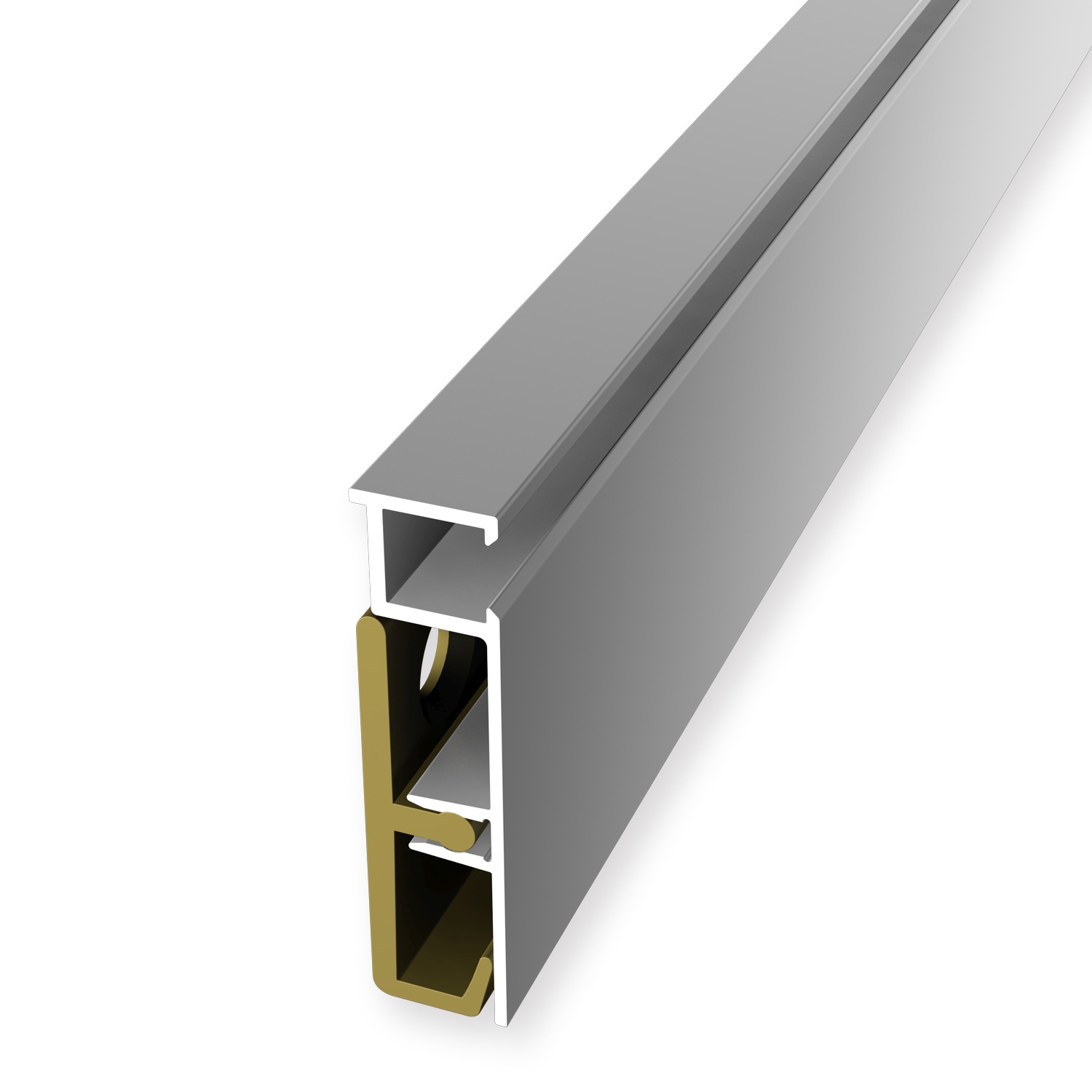 Rodapié LED de 60 x 60 x 2500 mm, aluminio, liso, pretaladrado, varios colores, Küberit