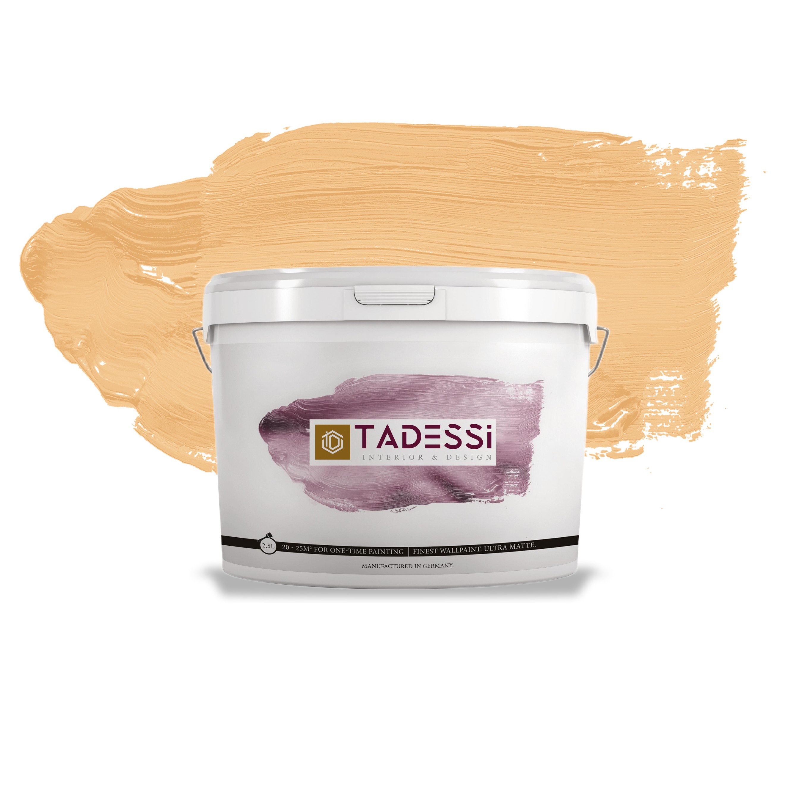 TADESSI Color Vista - Pintura de pared Naranja - Ámbar Claro - Pintura interior mate - Dispersión de alta calidad