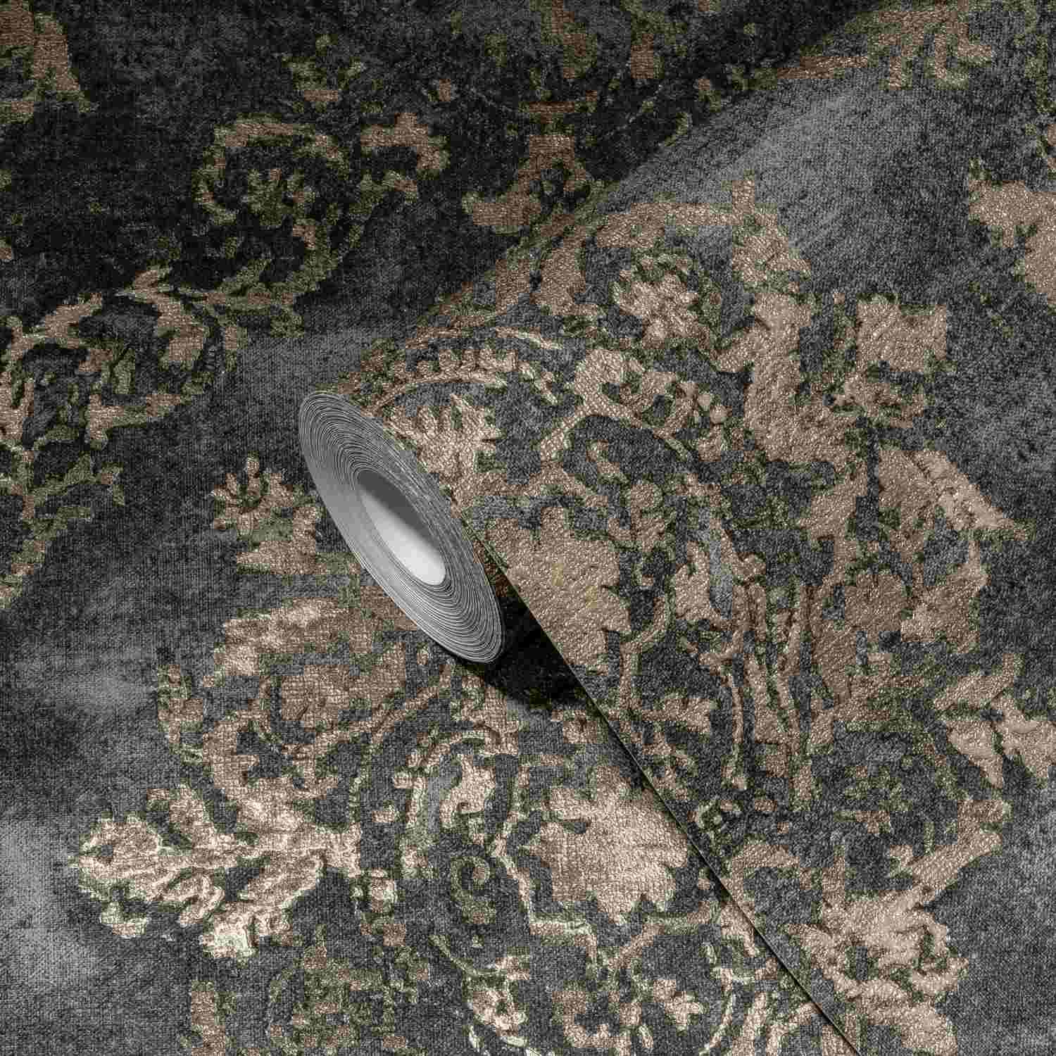 A.S. Creation MI HOGAR. MI SPA. 387074 Papel pintado no tejido Barroco 0,53 x 10,05 m Gris