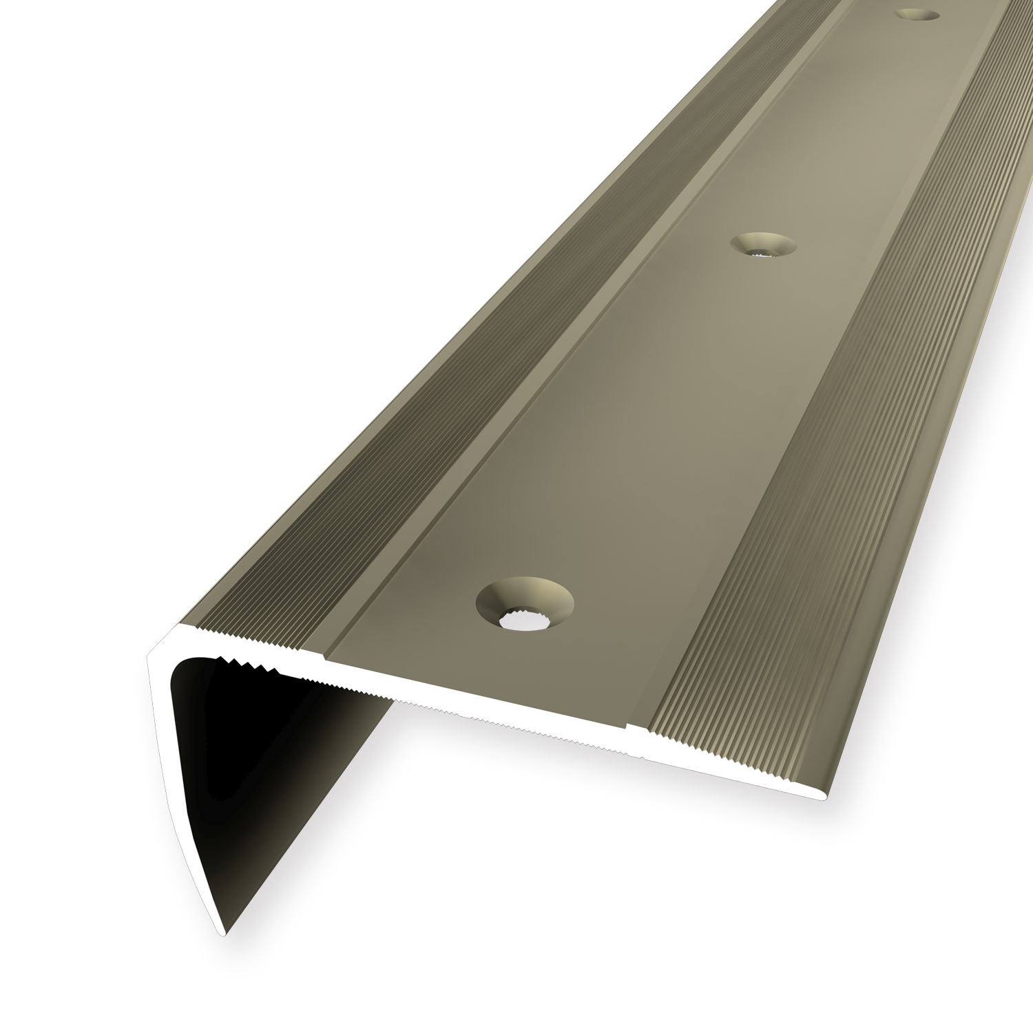 Perfil de canto de escalera de 29 x 53 mm, perfil angular, ranurado, avellanado, perforado, varios colores, Küberit