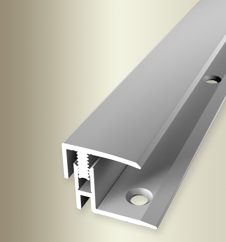 Perfiles de remate y canto PROVISTON, ancho 21 mm, altura de canto 12-17 mm, aluminio anodizado