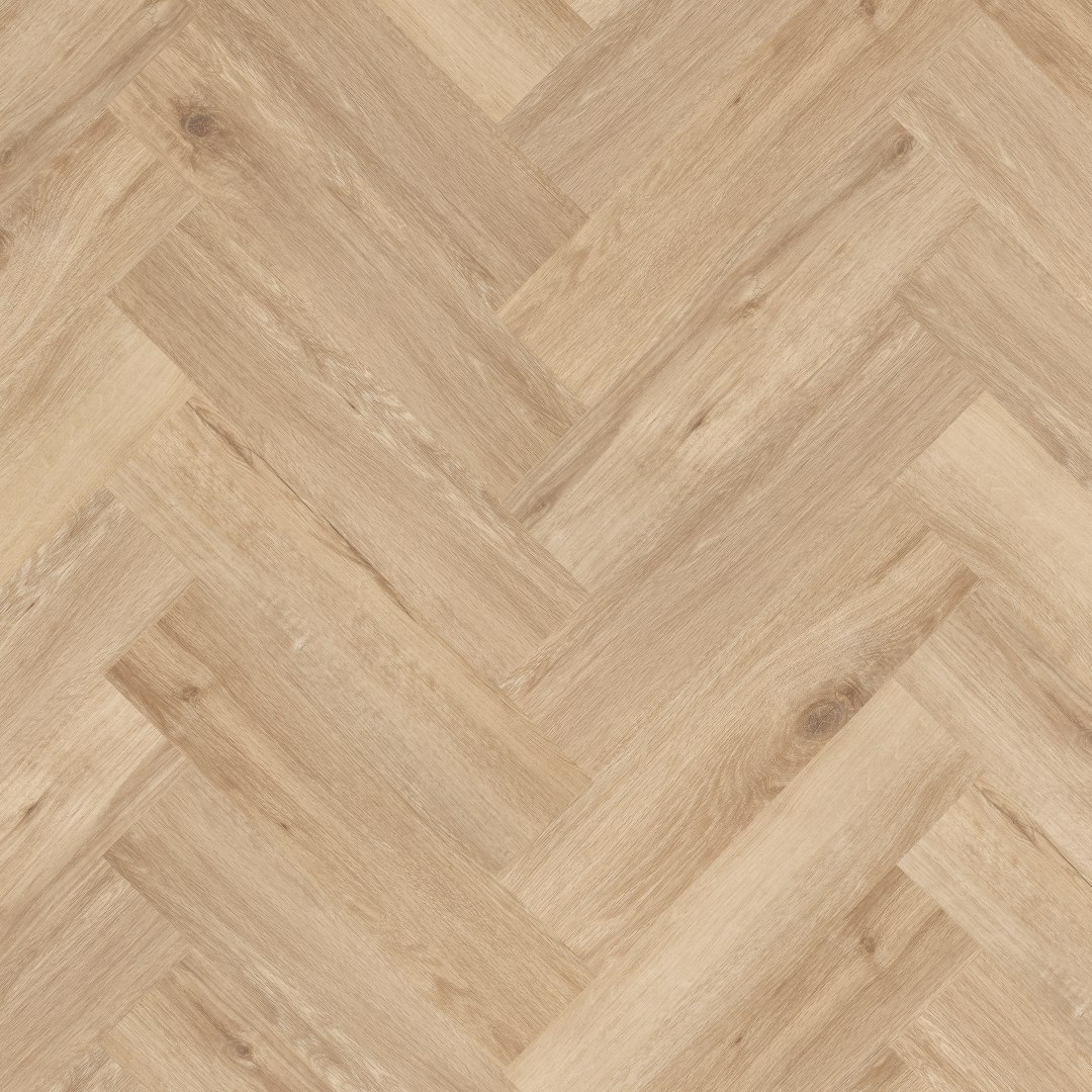 Suelo vinílico LEGNAR Herringbone Tuscon Oak, 592 x 148 x 4,5 mm, clic, marrón, NKL33