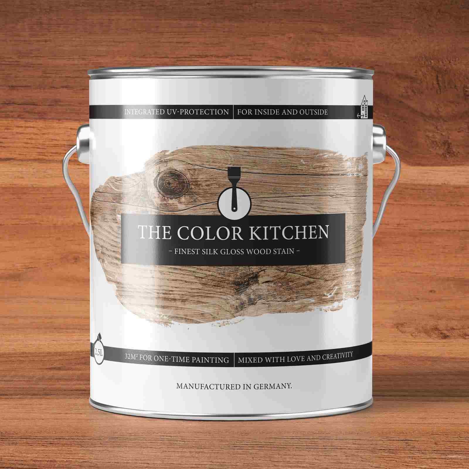 Tinte para madera de teca The Color Kitchen Tough Teak Uso interior y exterior, acabado satinado