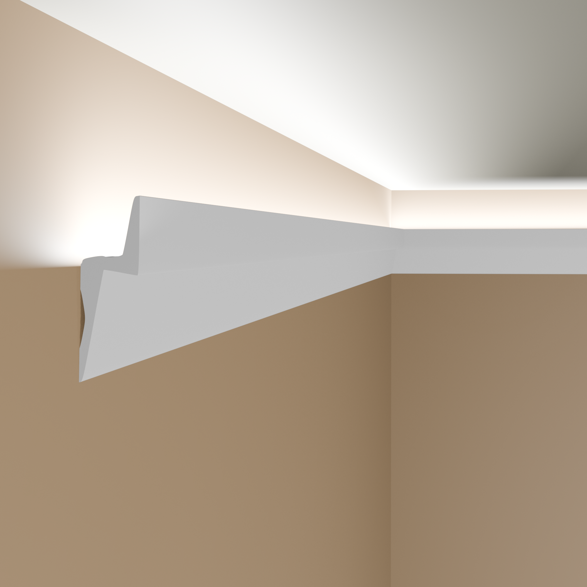 Tira de luz de poliuretano NMC IL8 ARSTYL, 50 x 150 x 2000 mm, tira de techo blanca