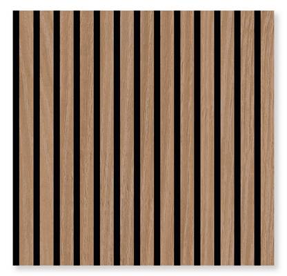 Panel acústico modular de pared JANGAL de 520 x 520 x 10 mm, madera auténtica de roble Davert, panel acústico 3D