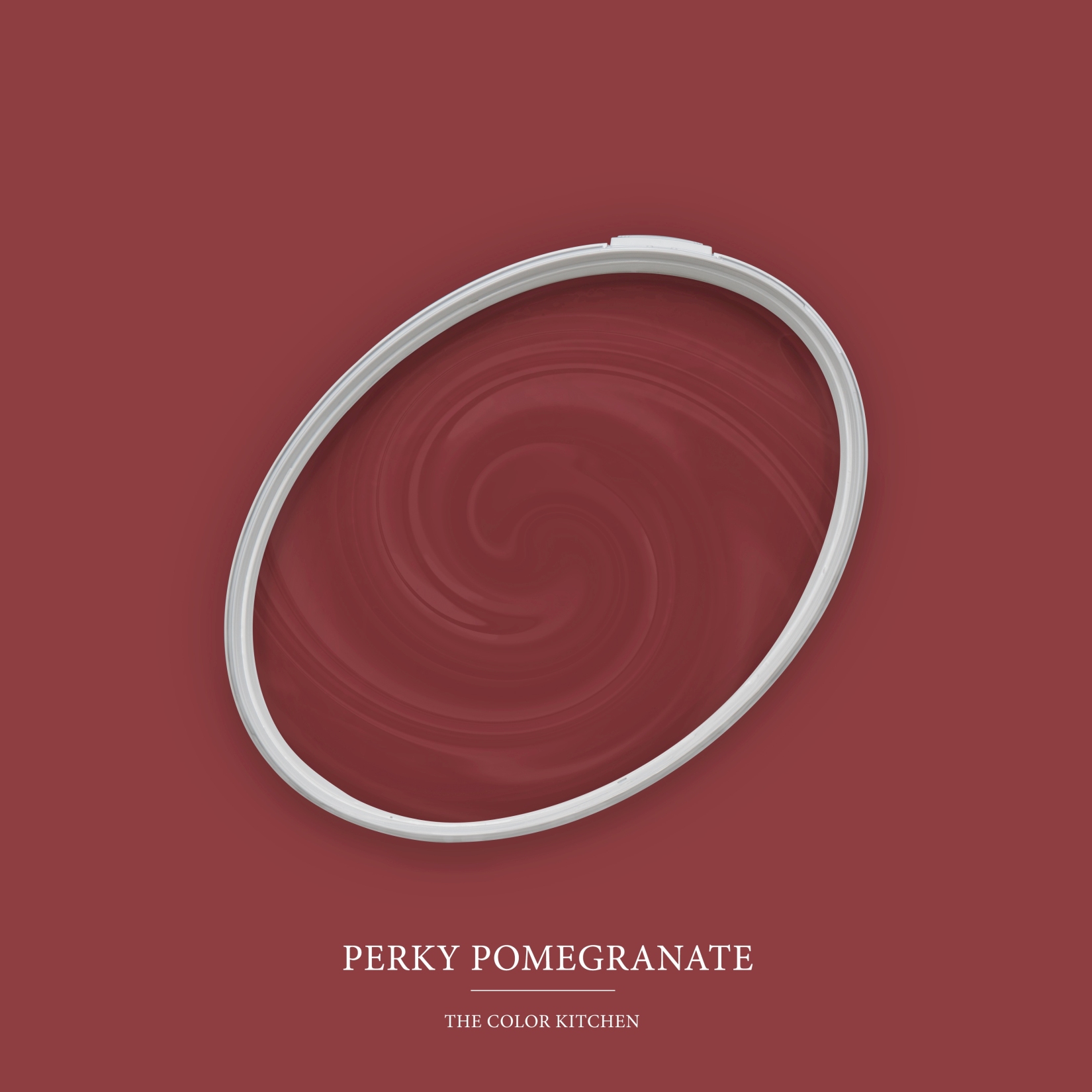 Pintura mural roja mate The Color Kitchen Perky Pomegranate Pintura plástica exclusiva para interiores, alta cobertura