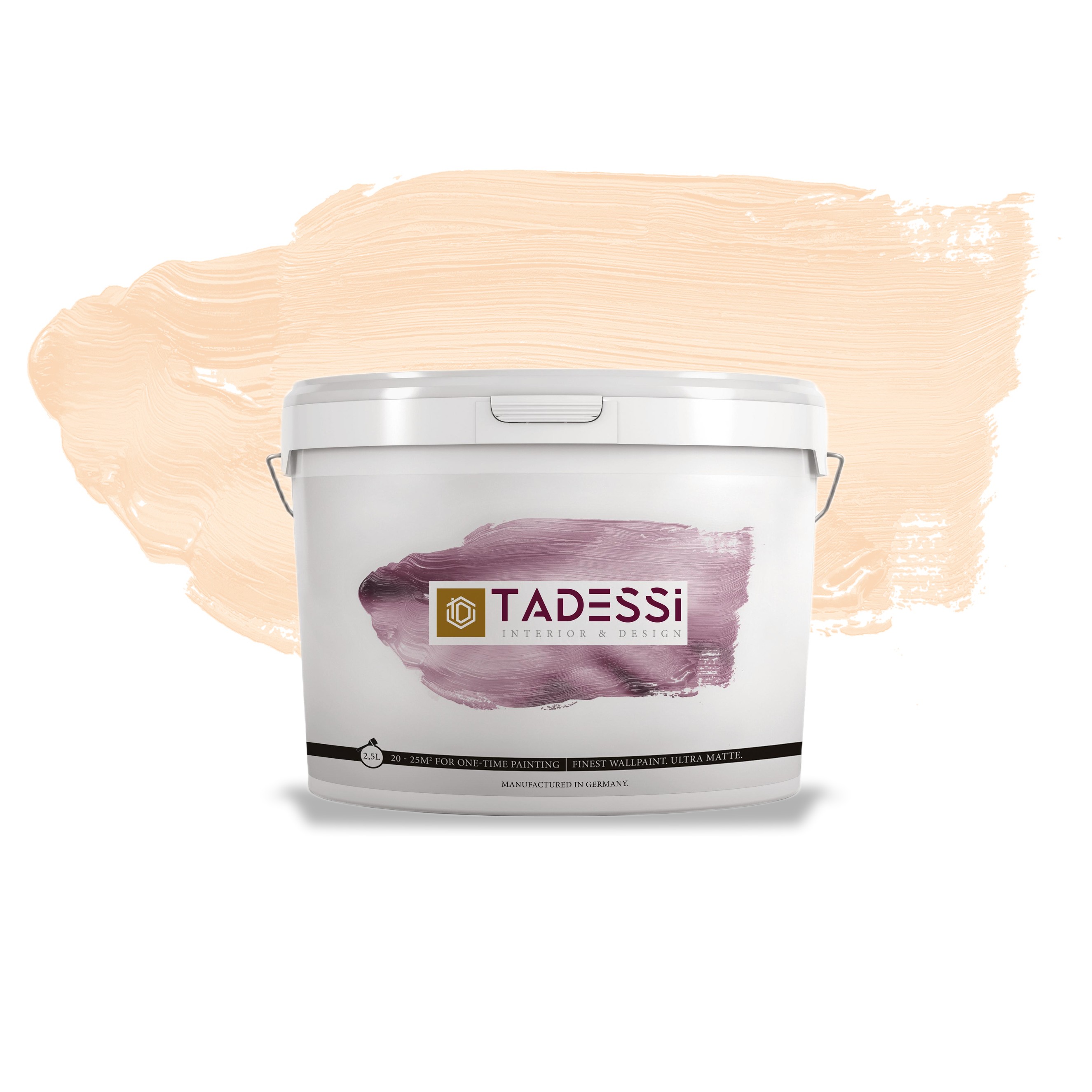 TADESSI Color Vista - Pintura de pared color beige pastel - Beige arena - Pintura mate de alta calidad para interiores