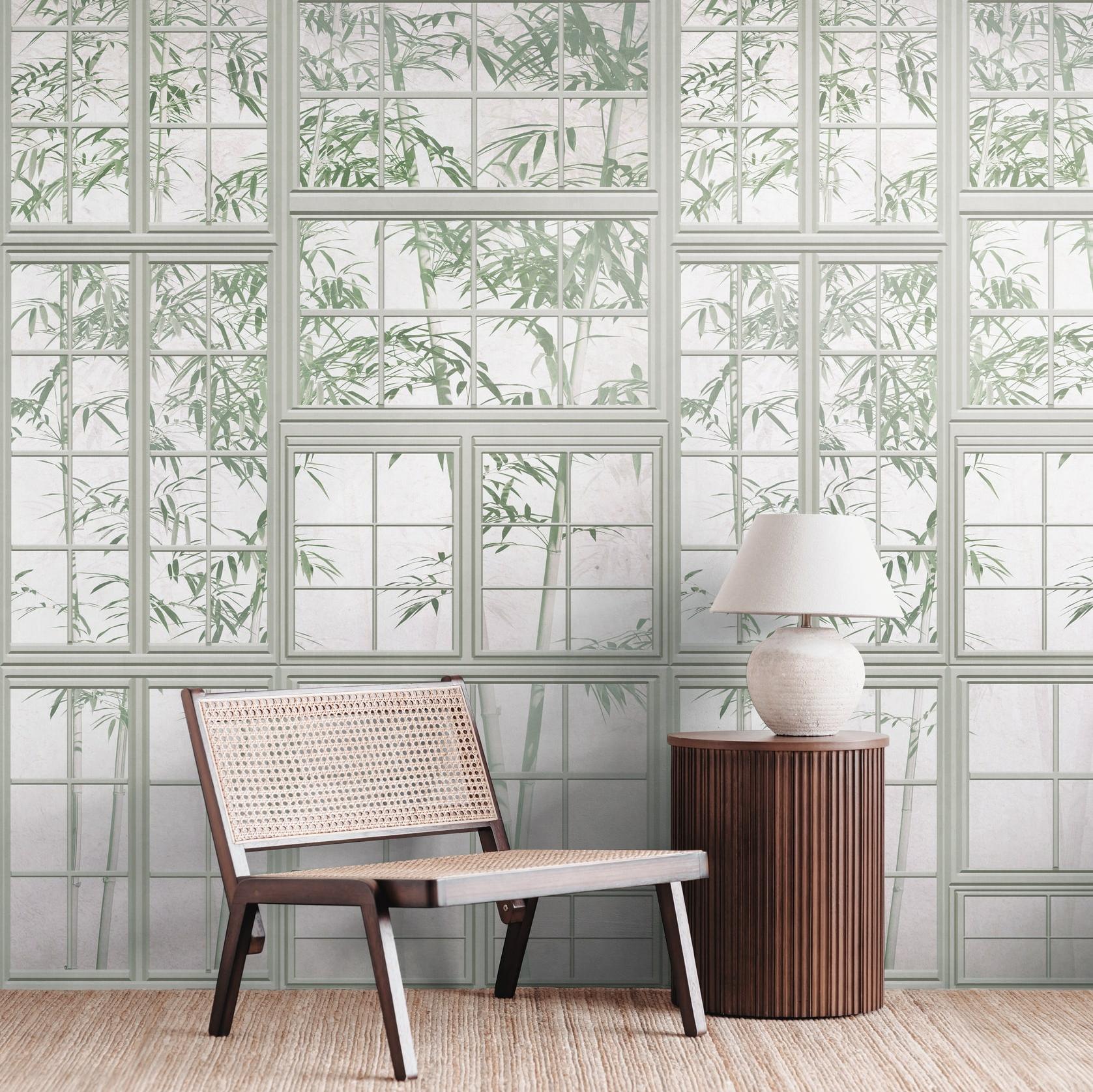 Papel pintado fotográfico A.S. Creation The Wall III 398461 Un motivo por rollo Arquitectura Edificio Gris Verde