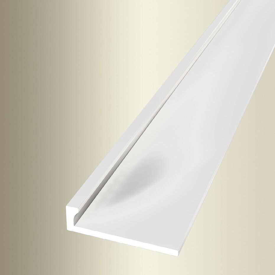 Perfiles de canto y acabado Küberit, altura 3,5 mm, ancho 21 mm, longitud 2500 mm, altura del canto 2 mm, aluminio anodizado