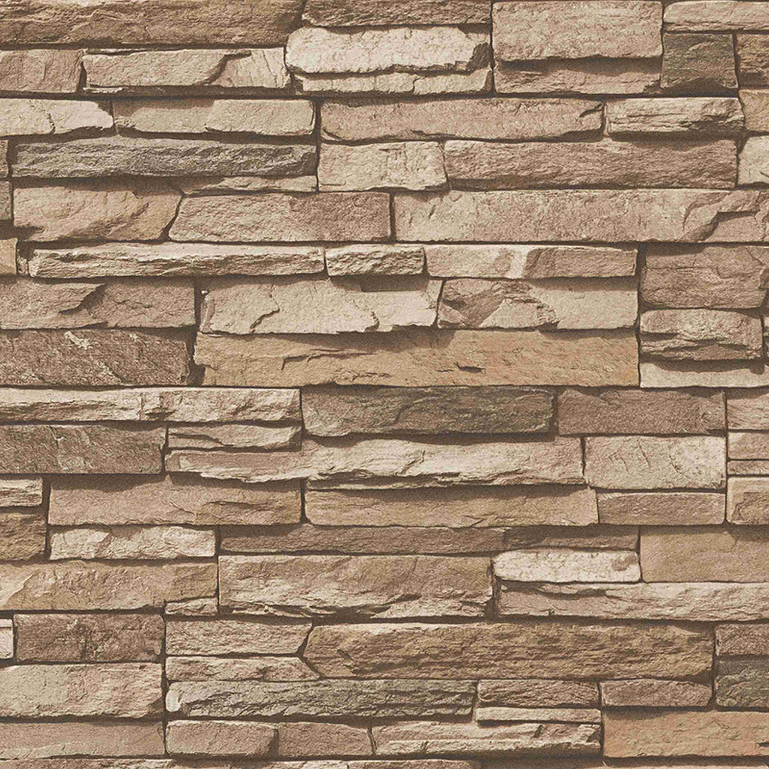 A.S. Creation Best of Wood'n Stone 958332 Papel pintado no tejido Imitación piedra 0,53 x 10,05 m Beige
