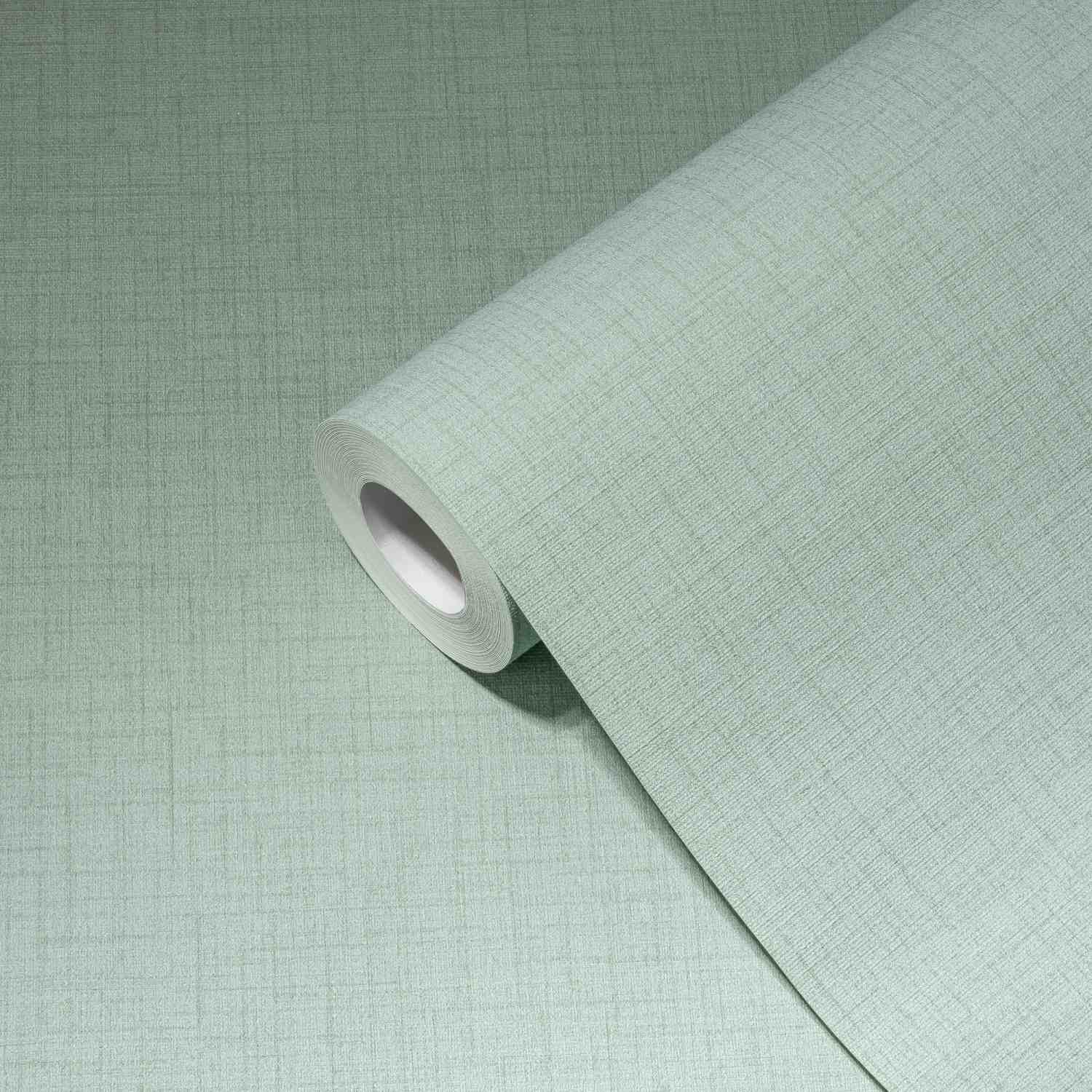 A.S. Creation MI HOGAR. MI SPA. 387129 Papel pintado no tejido Color liso 0,53 x 10,05 m Verde