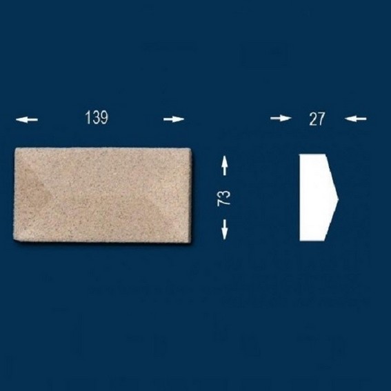 Fassadenzierelement "Weißenstein" (Schlussstein) beschichtet 1