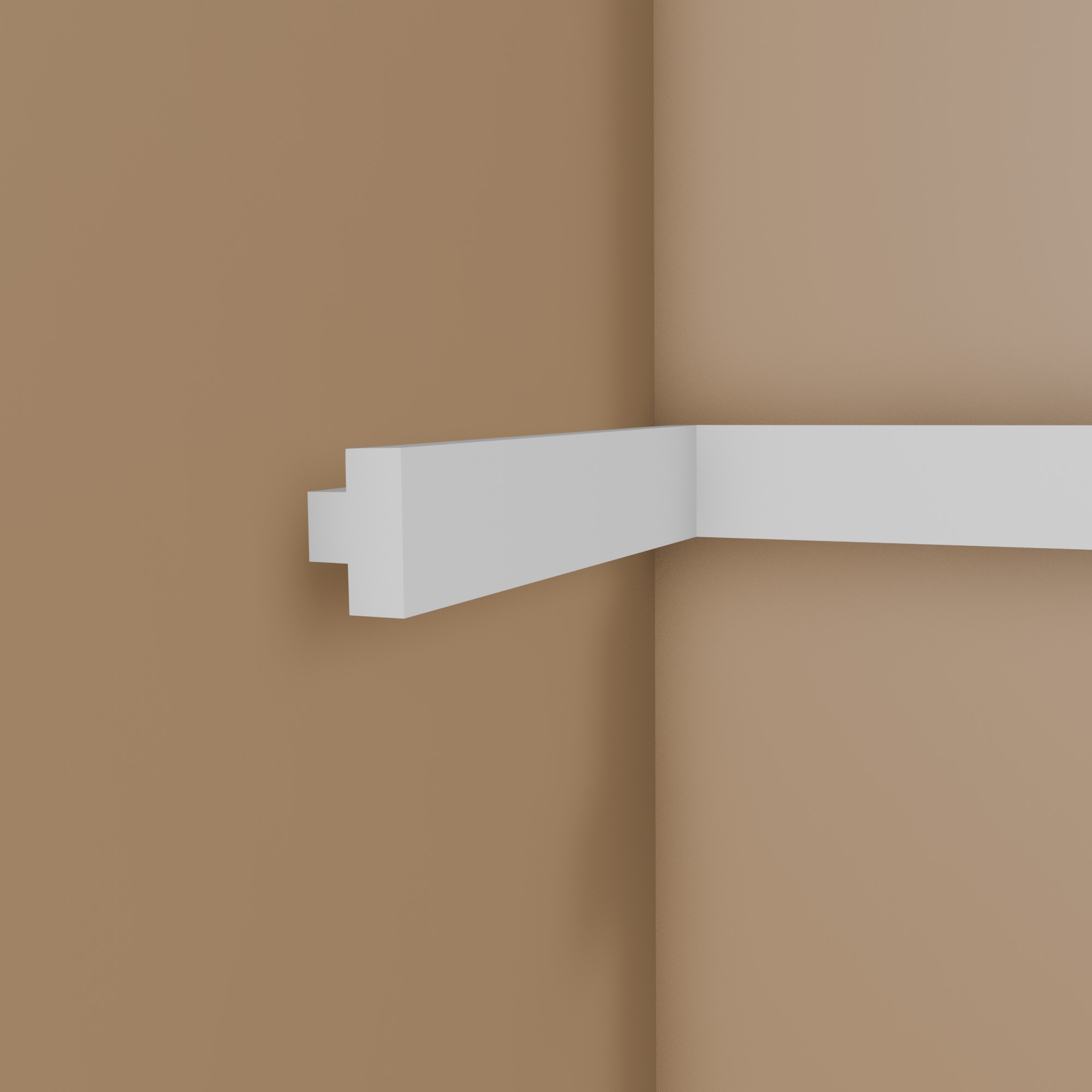 Moldura decorativa NMC T4 NOMASTYL 30 x 20 x 2000 mm, moldura de pared de poliestireno blanco