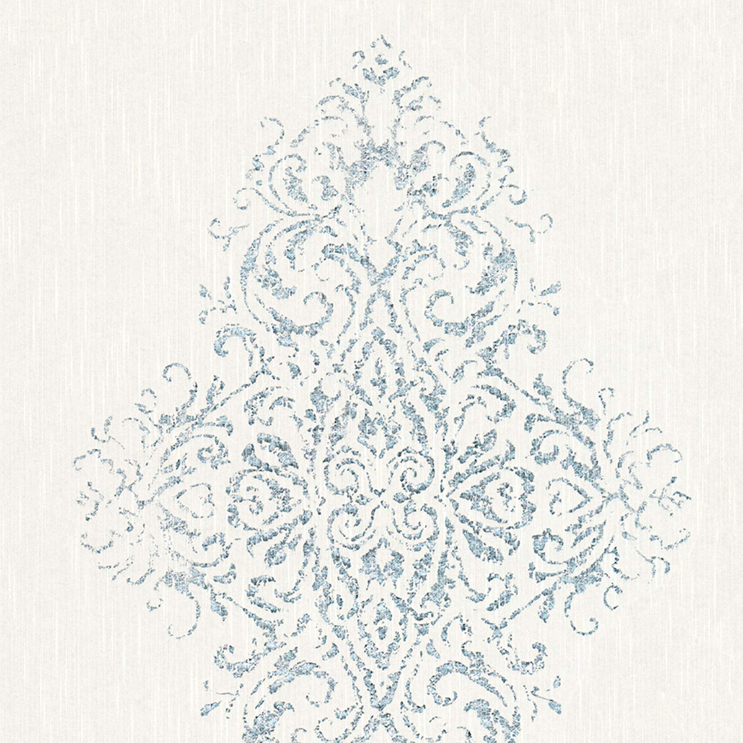 A.S. Creation Papeles pintados de lujo 319451 Papel pintado no tejido Barroco 0,53 x 10,05 m Blanco