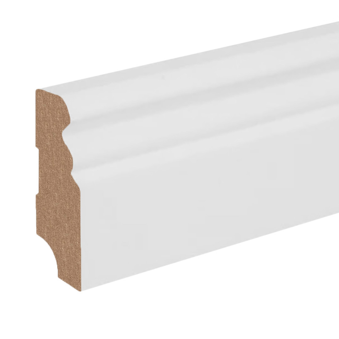 Rodapié/zócalo/moldura de suelo Erba-1 (71991) 19 x 58 x 2400 mm Blanco