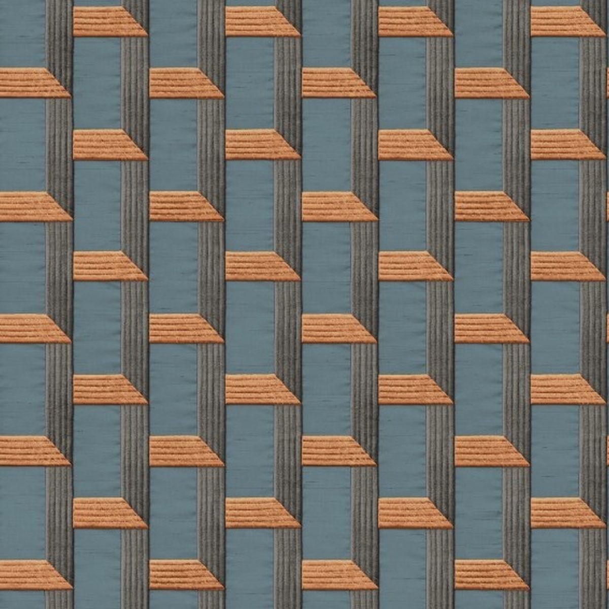 DesignID Wallstitch 120076 Papel pintado no tejido Efecto 3D 0,53 x 10,05 m Azul