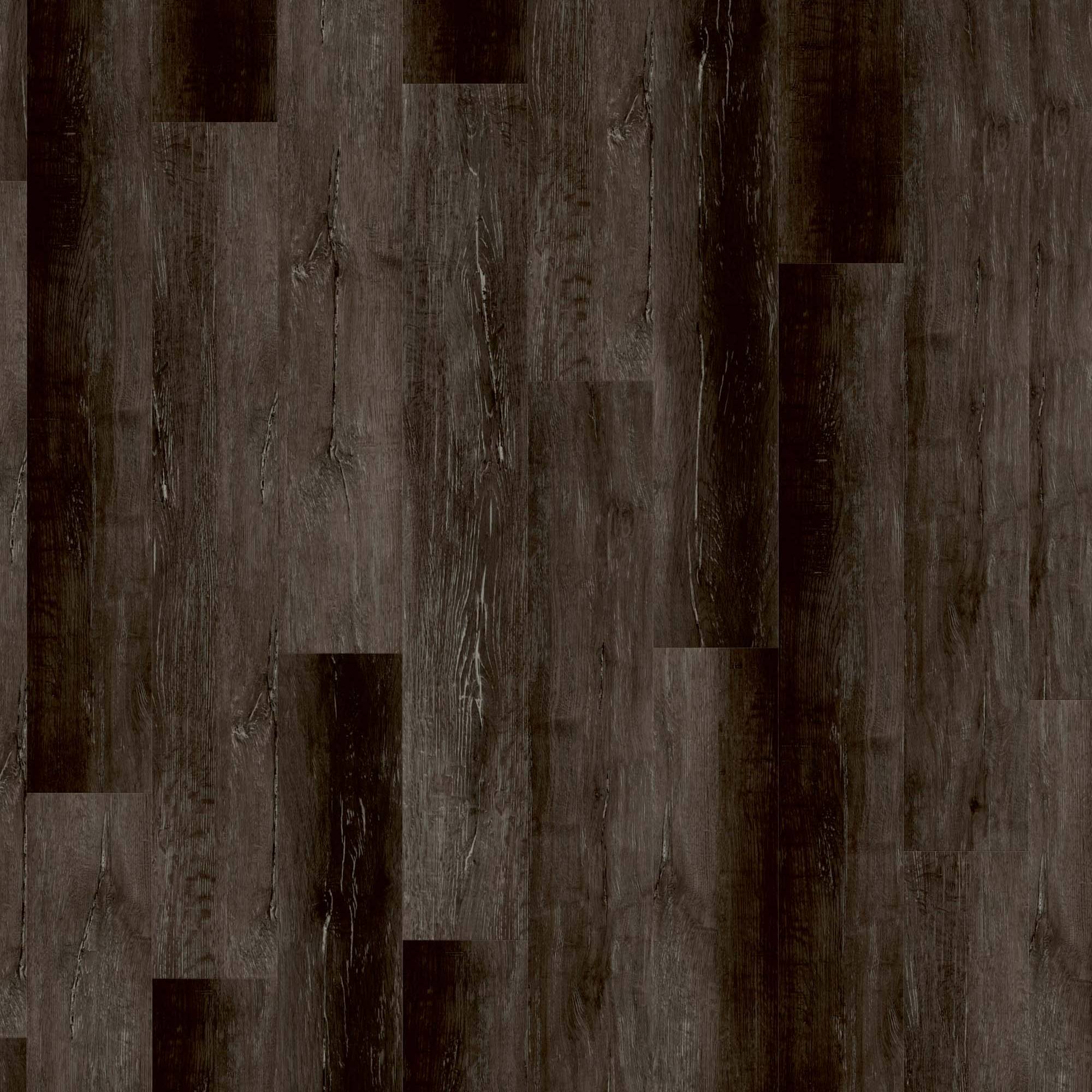 Suelo vinílico 24H3 HDF 8239H, diseño 1235 x 230 x 11 mm, clic, imitación madera, negro NKL32