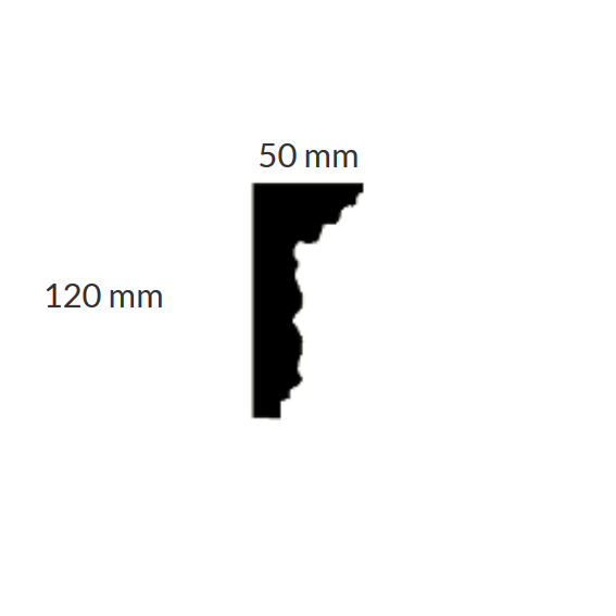 Stuckleiste "Bonn" (Stuckleisten aus Gips) Skizze