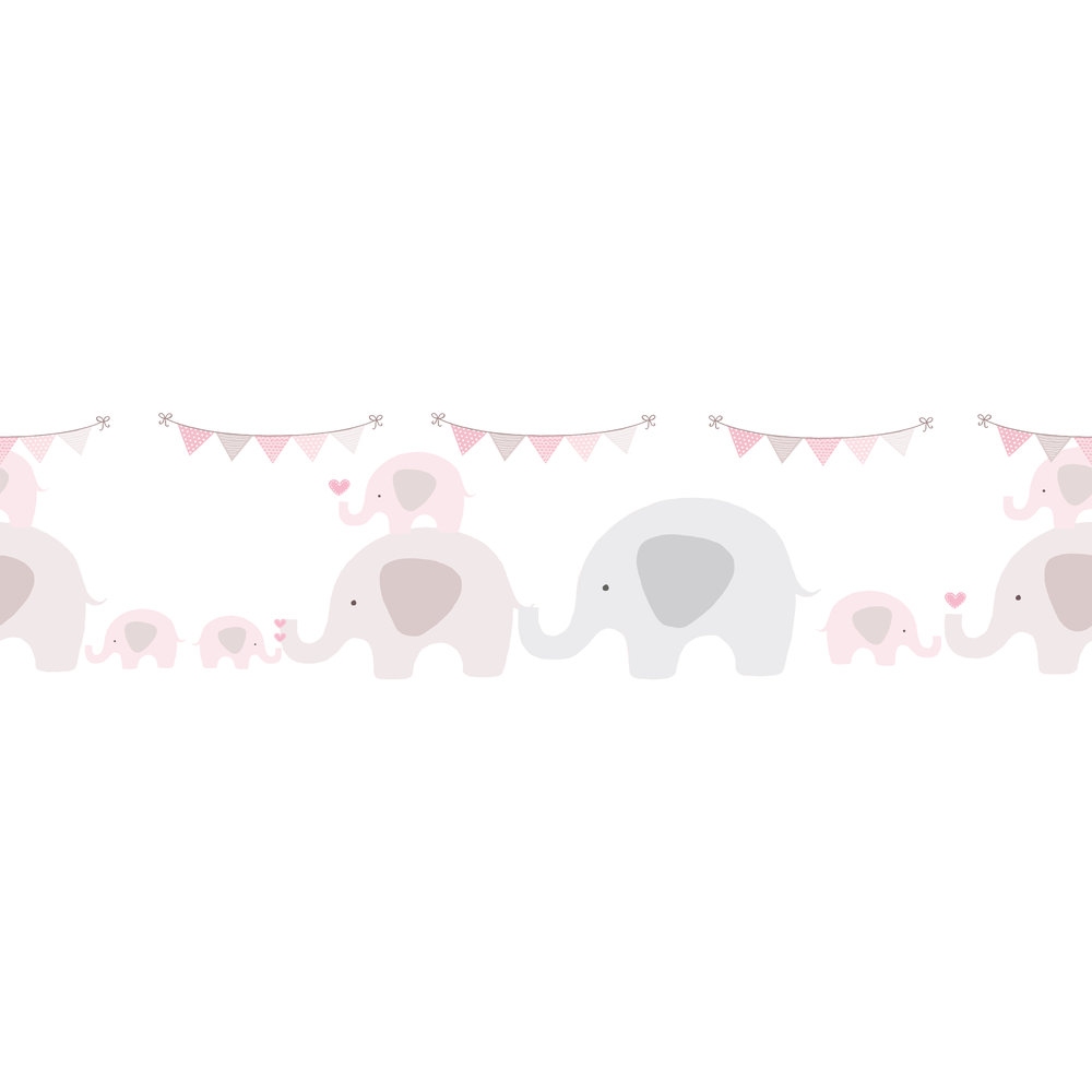 A.S. Creation Only Borders 11 403749 Cenefa de papel Habitación infantil 5,00 x 0,155 m Rosa