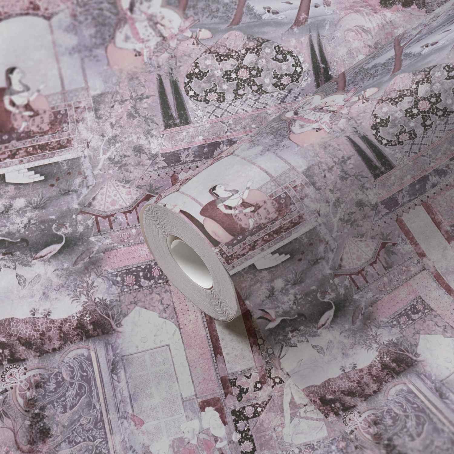A.S. Creation Dream Flowery 381744 Papel pintado no tejido Vintage 0,53 x 10,05 m Marrón Rosa