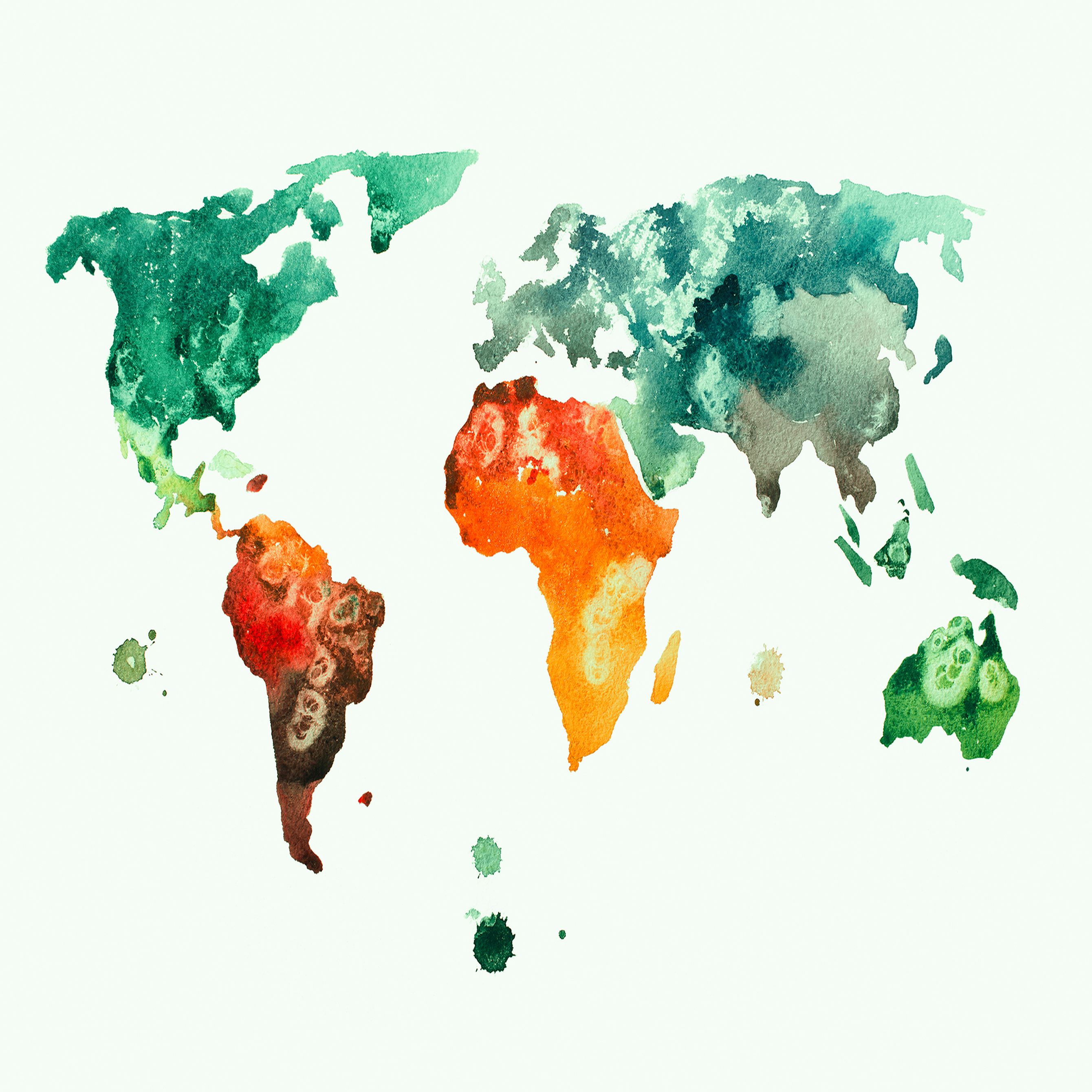 A.S. Creation Designwalls DD118700 Fotomural Tejido no tejido 350 x 255 cm Mapa del mundo Colorido