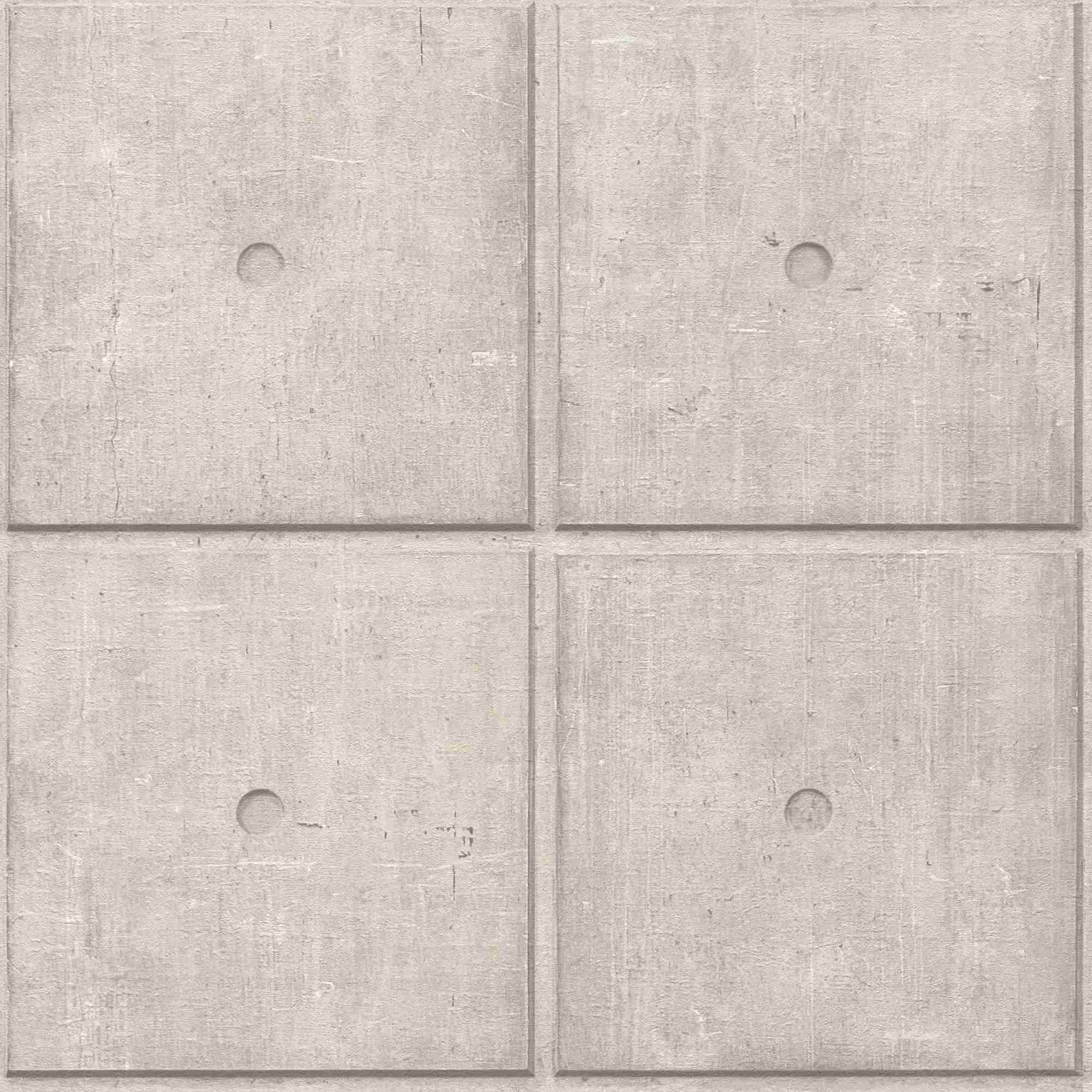 Papel pintado no tejido 499421 gris con motivos estampados Factory V Rasch