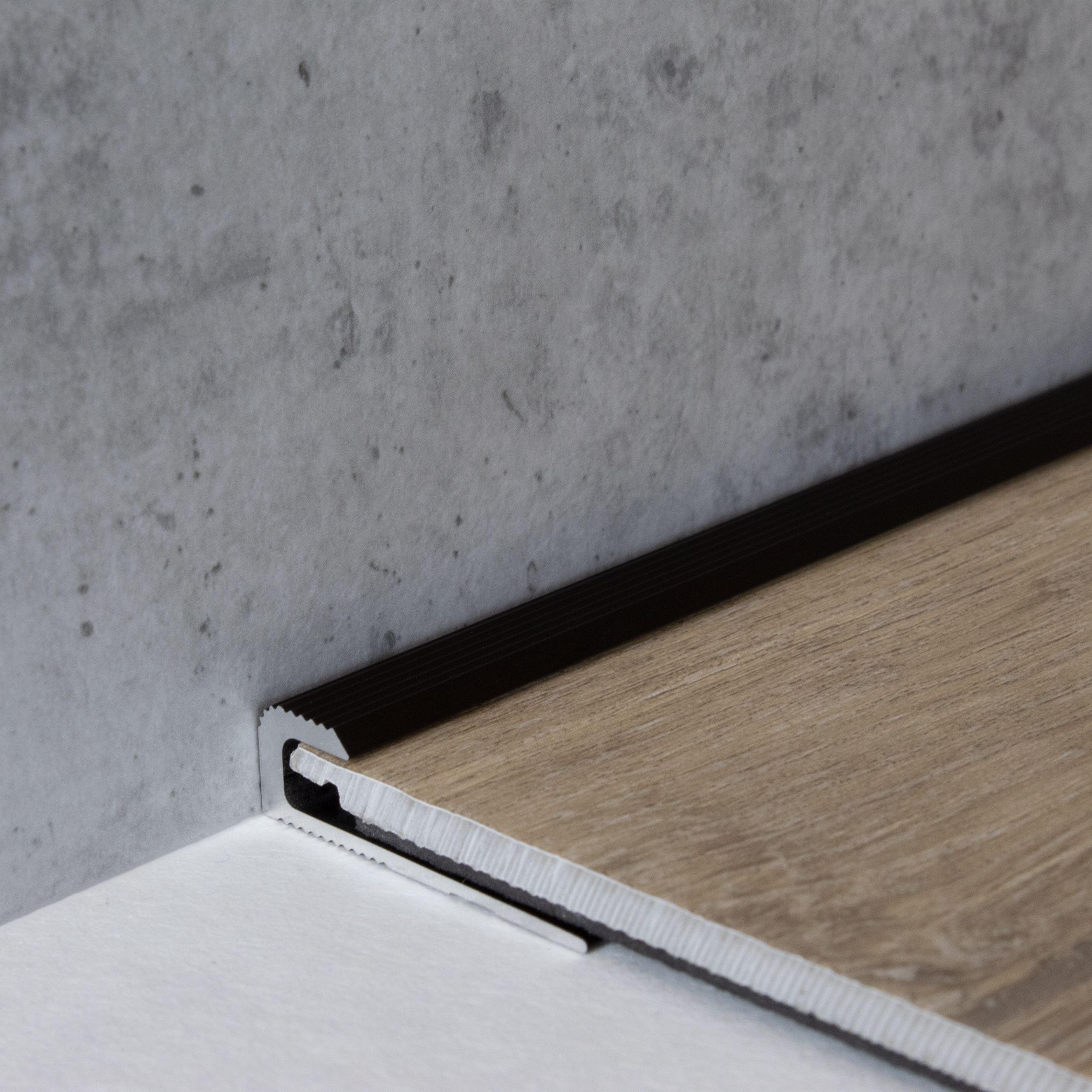 Perfiles de canto y acabado PROVISTON Cavan B 30 mm, altura de canto 5 mm, aluminio anodizado