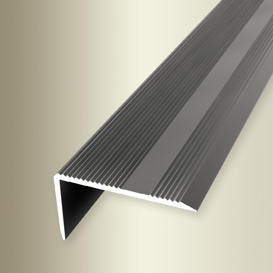 Perfiles de canto y ángulo para escaleras Küberit, 25 mm de alto x 40 mm de ancho x 2500 mm de largo, aluminio anodizado